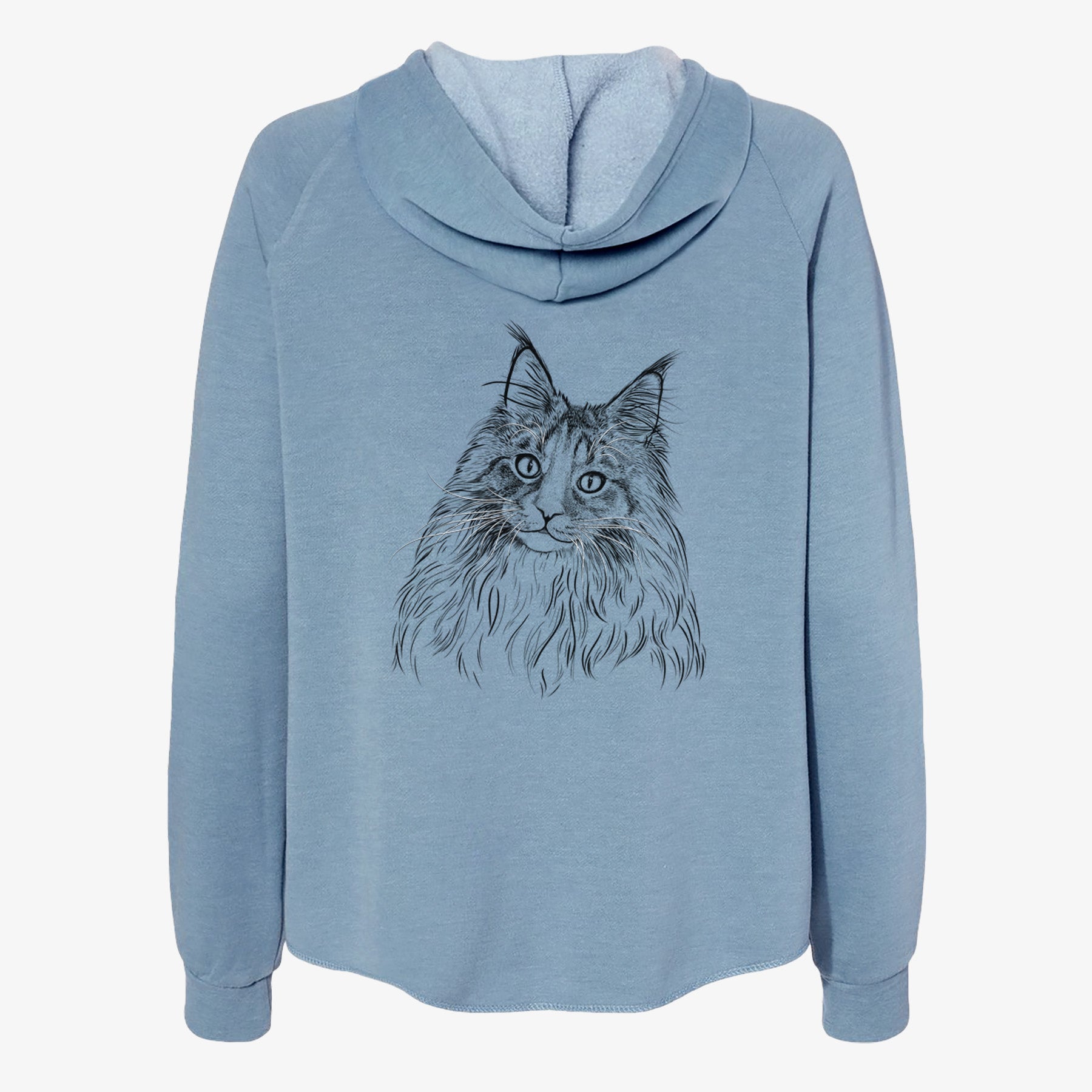 Kiki the Maine Coon Cat - Women's Cali Wave Zip-Up Sweatshirt