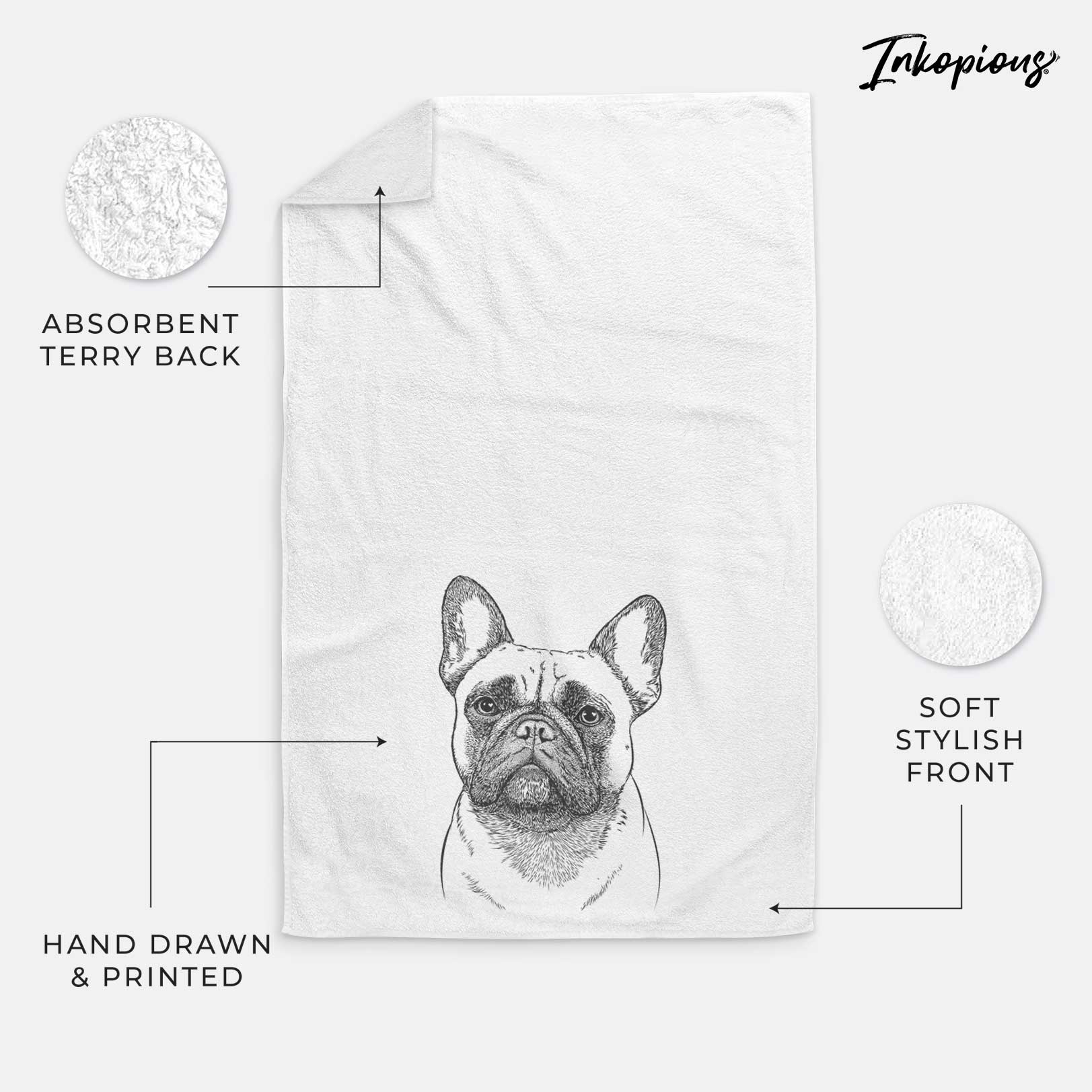 Kingsleigh the French Bulldog Decorative Hand Towel