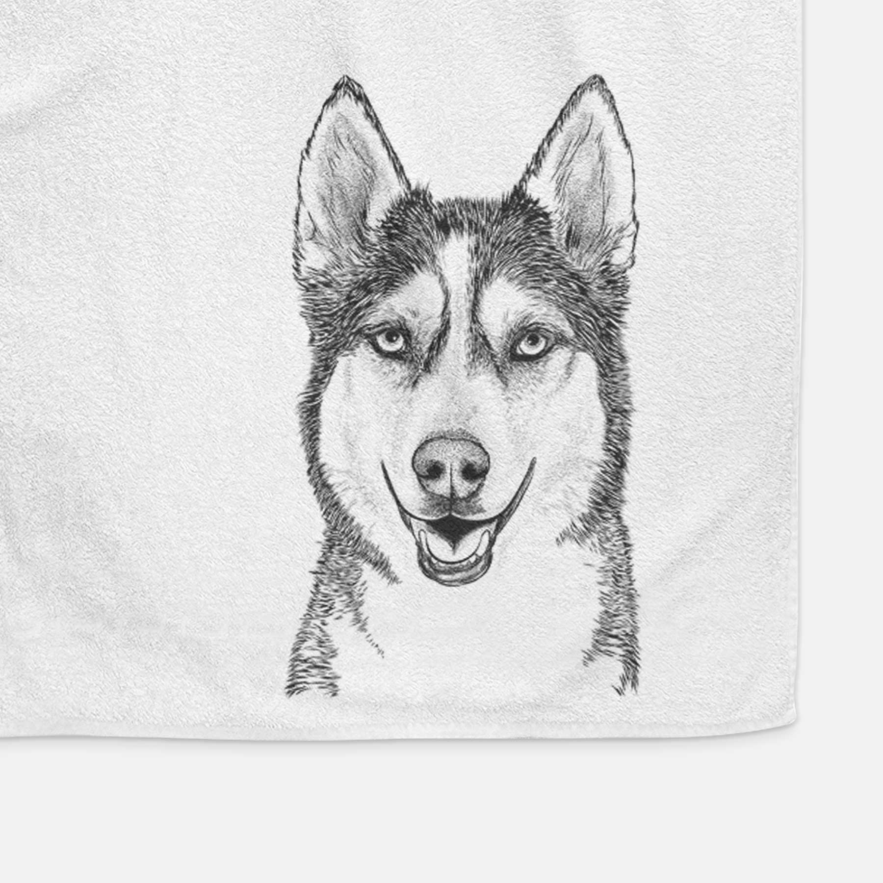 Kira the Siberian Husky Decorative Hand Towel