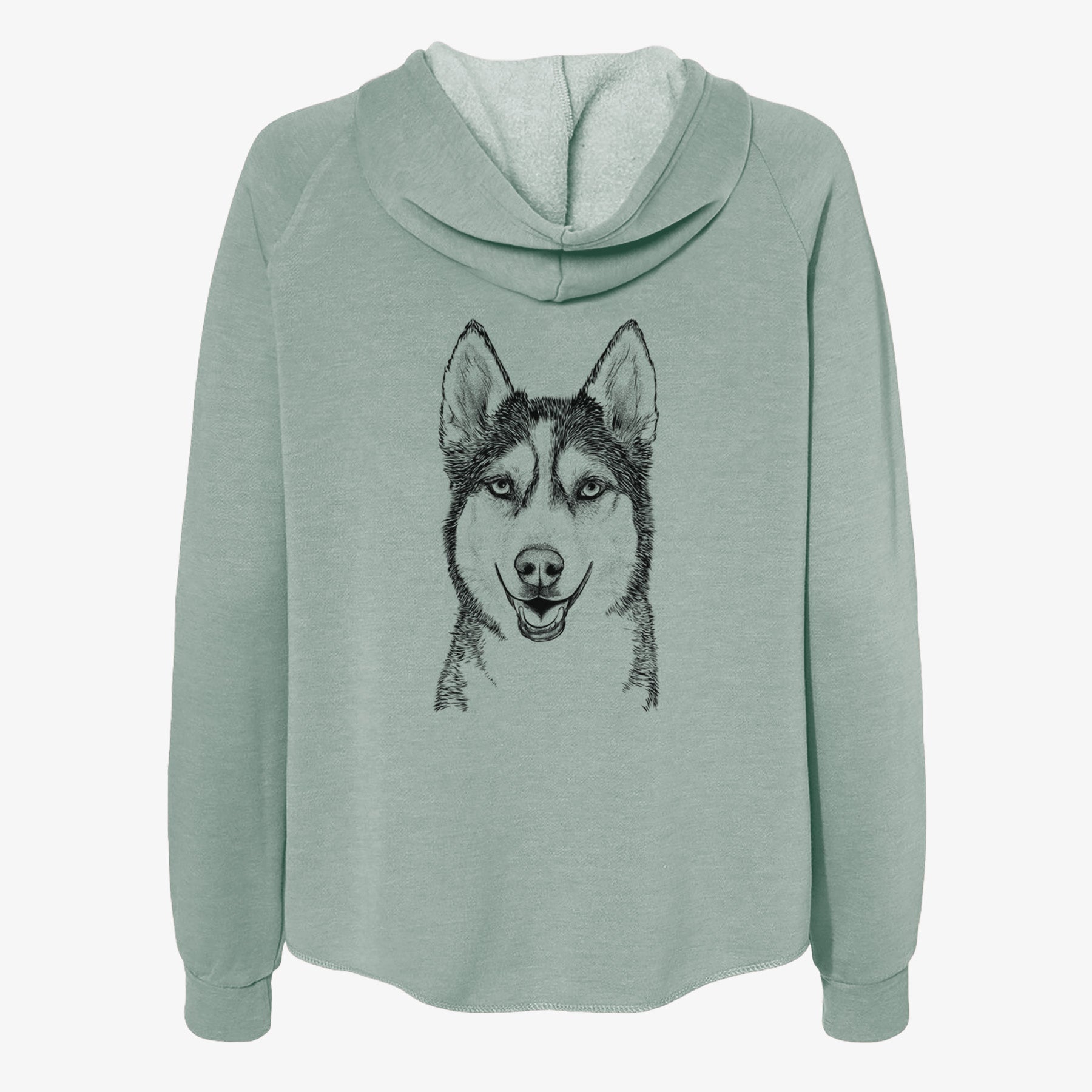 Kira the Siberian Husky - Women's Cali Wave Zip-Up Sweatshirt