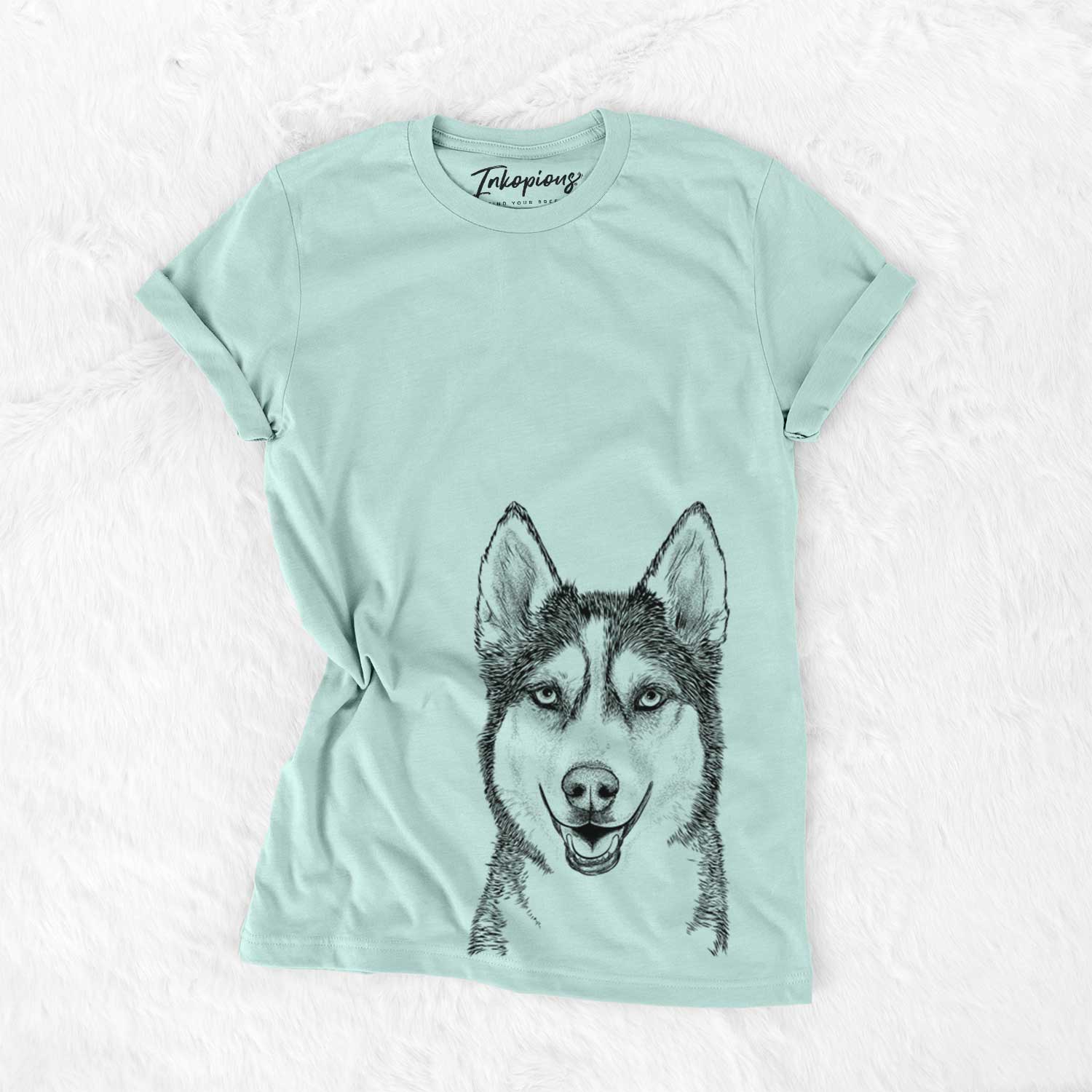 Bare Kira the Siberian Husky - Unisex Crewneck