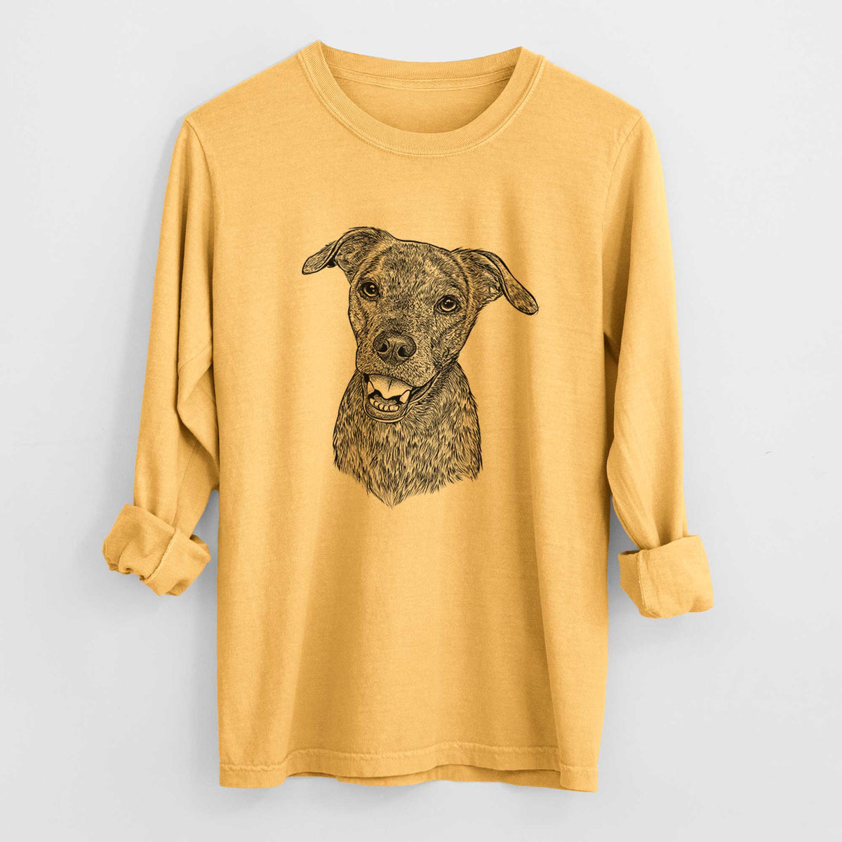 Bare Kirby the Mountain Cur Mix - Heavyweight 100% Cotton Long Sleeve