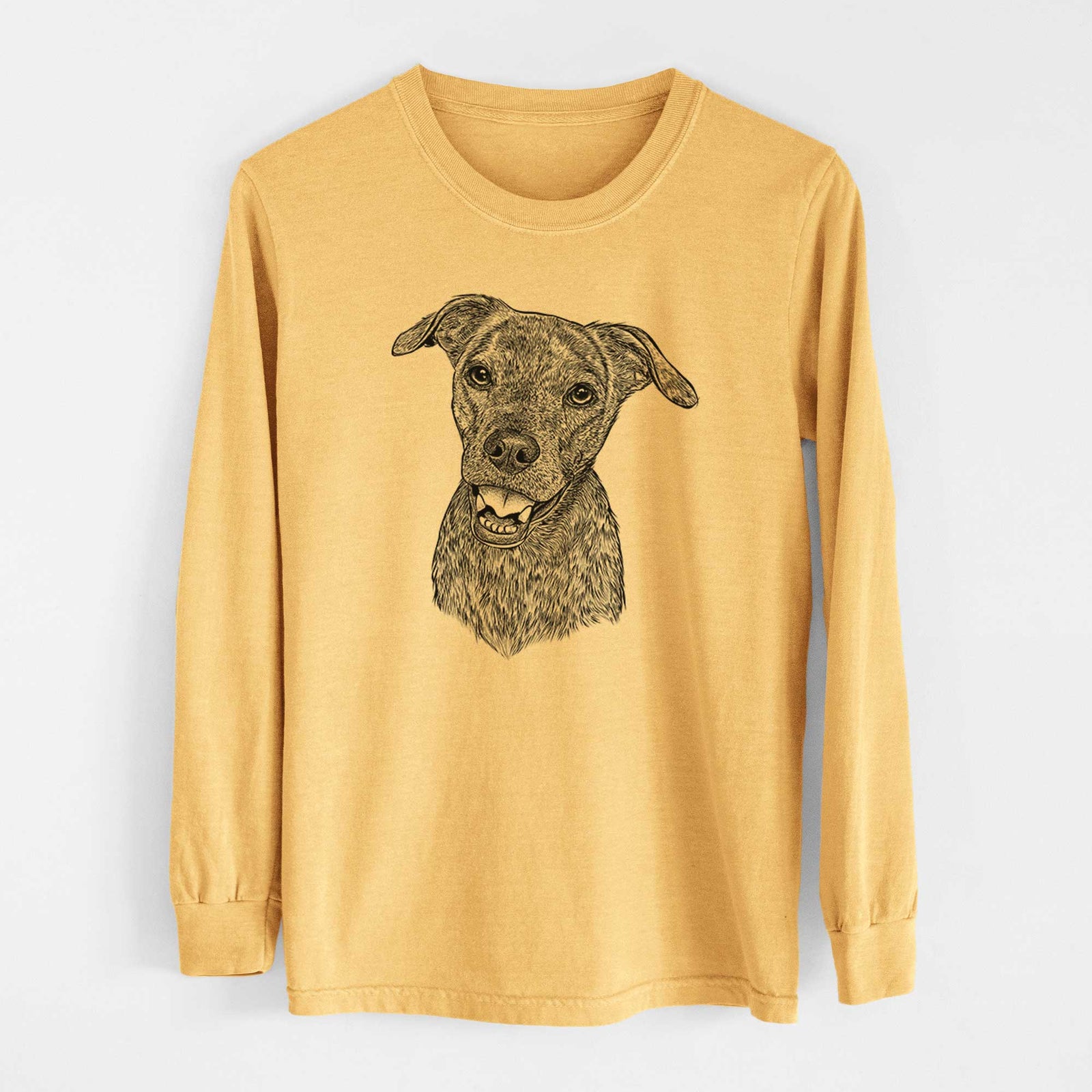 Bare Kirby the Mountain Cur Mix - Heavyweight 100% Cotton Long Sleeve