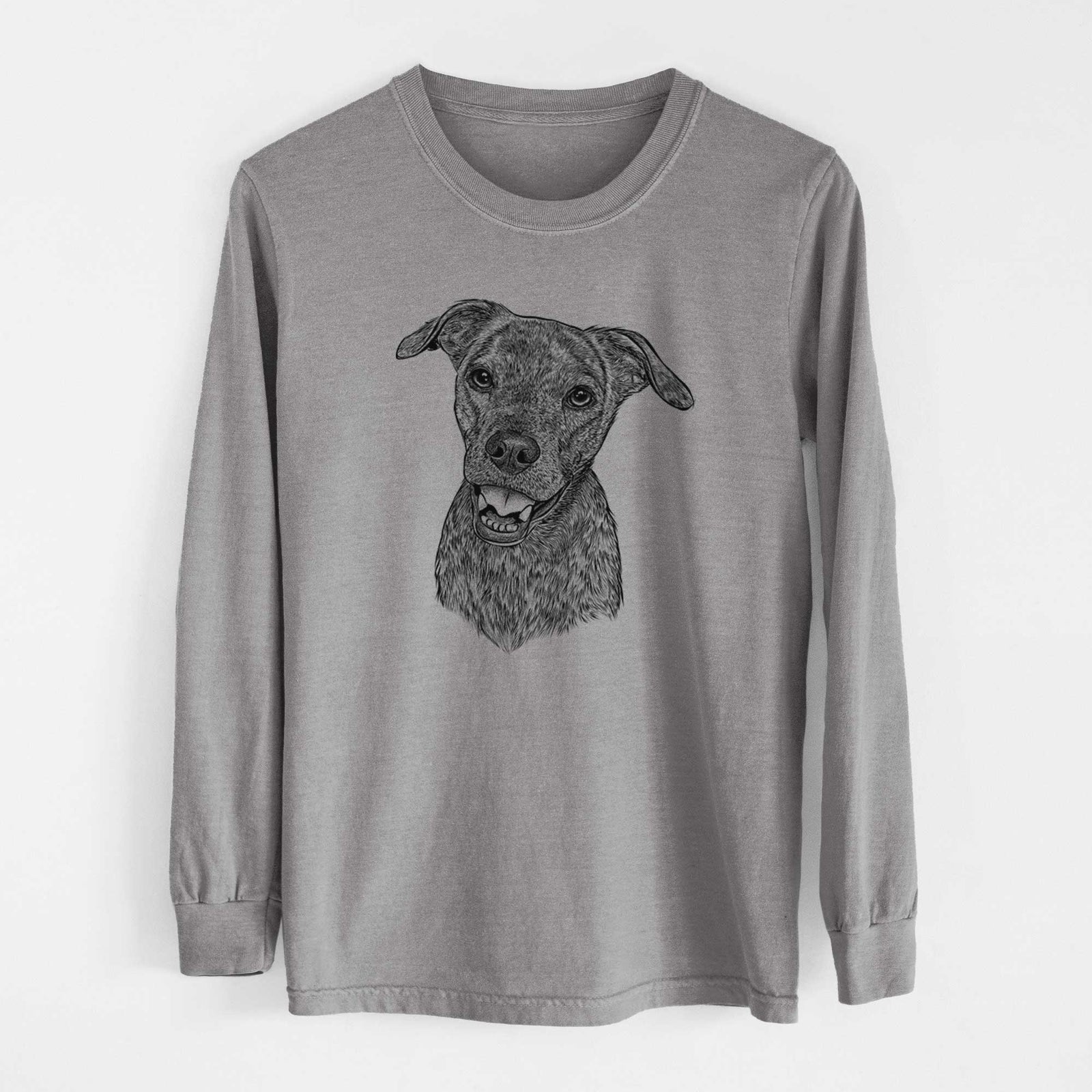 Bare Kirby the Mountain Cur Mix - Heavyweight 100% Cotton Long Sleeve