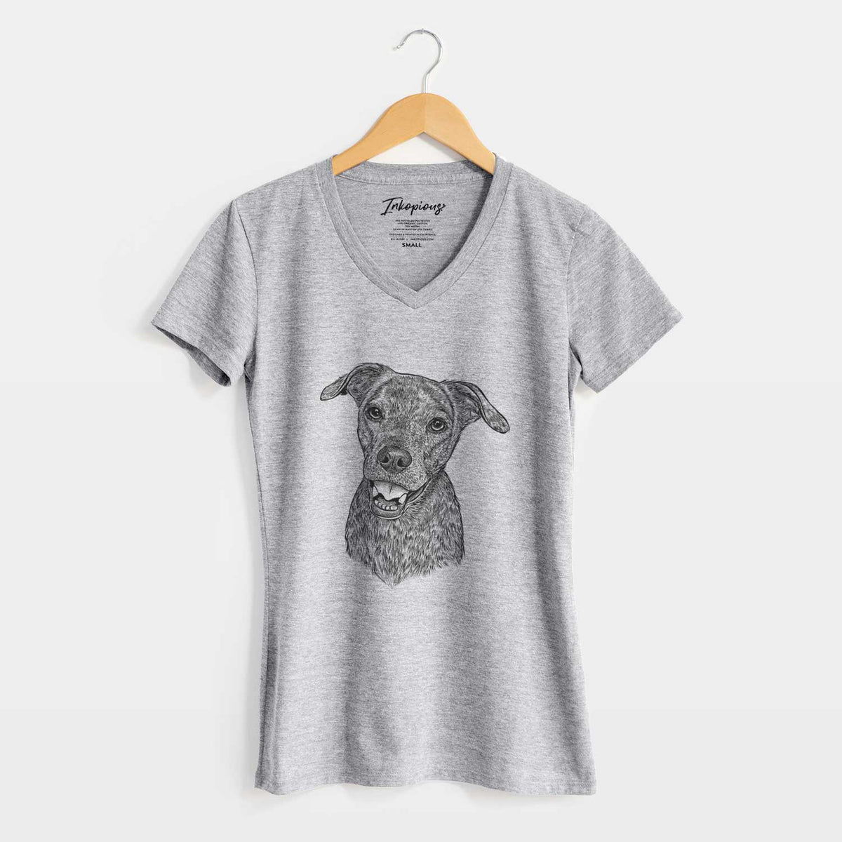 Bare Kirby the Mountain Cur Mix - Women's V-neck Shirt