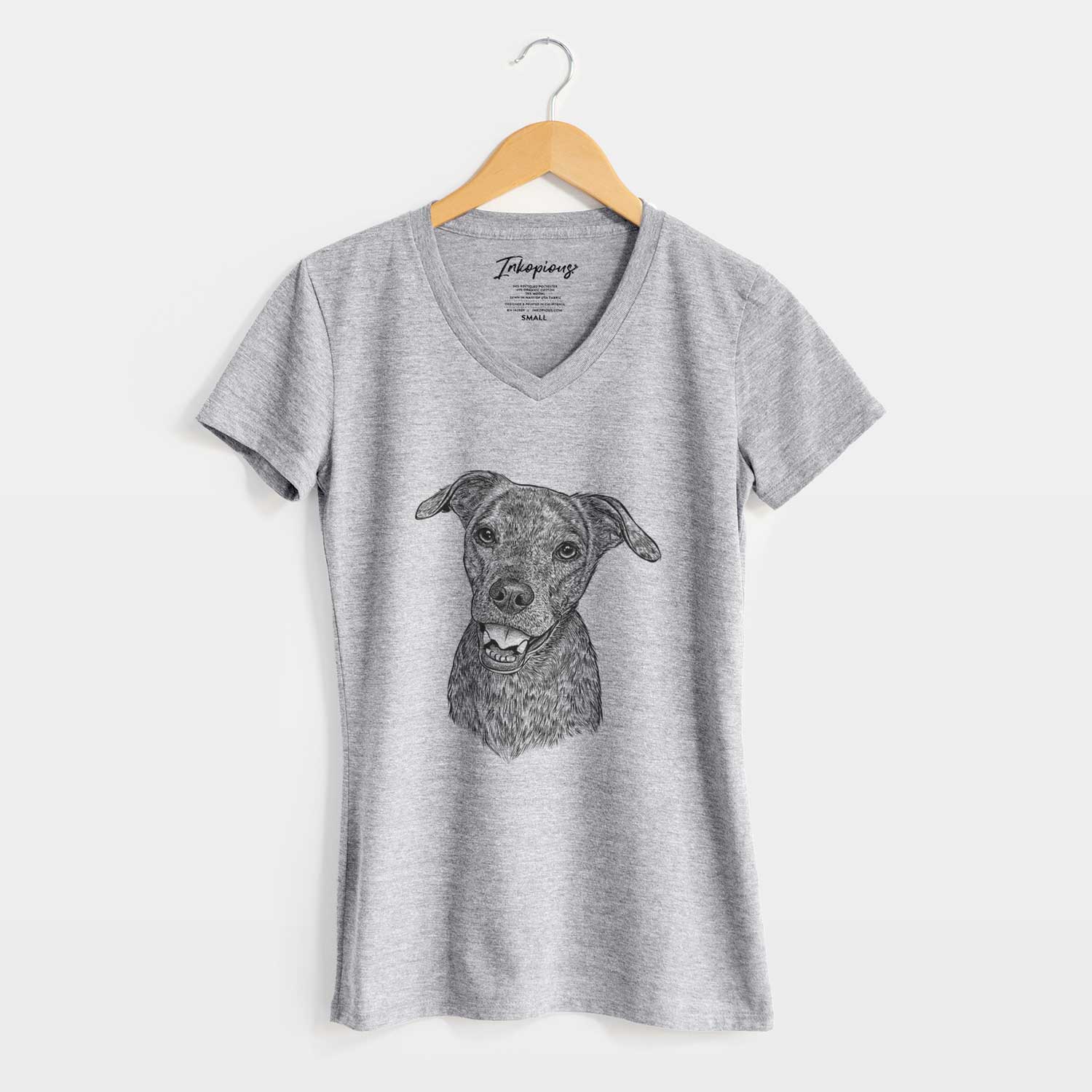 Bare Kirby the Mountain Cur Mix - Women's V-neck Shirt