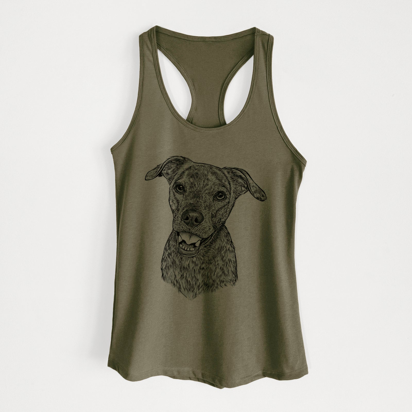 Kirby the Mountain Cur Mix - Women's Racerback Tanktop