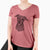 Bare Kirby the Mountain Cur Mix - Women's V-neck Shirt