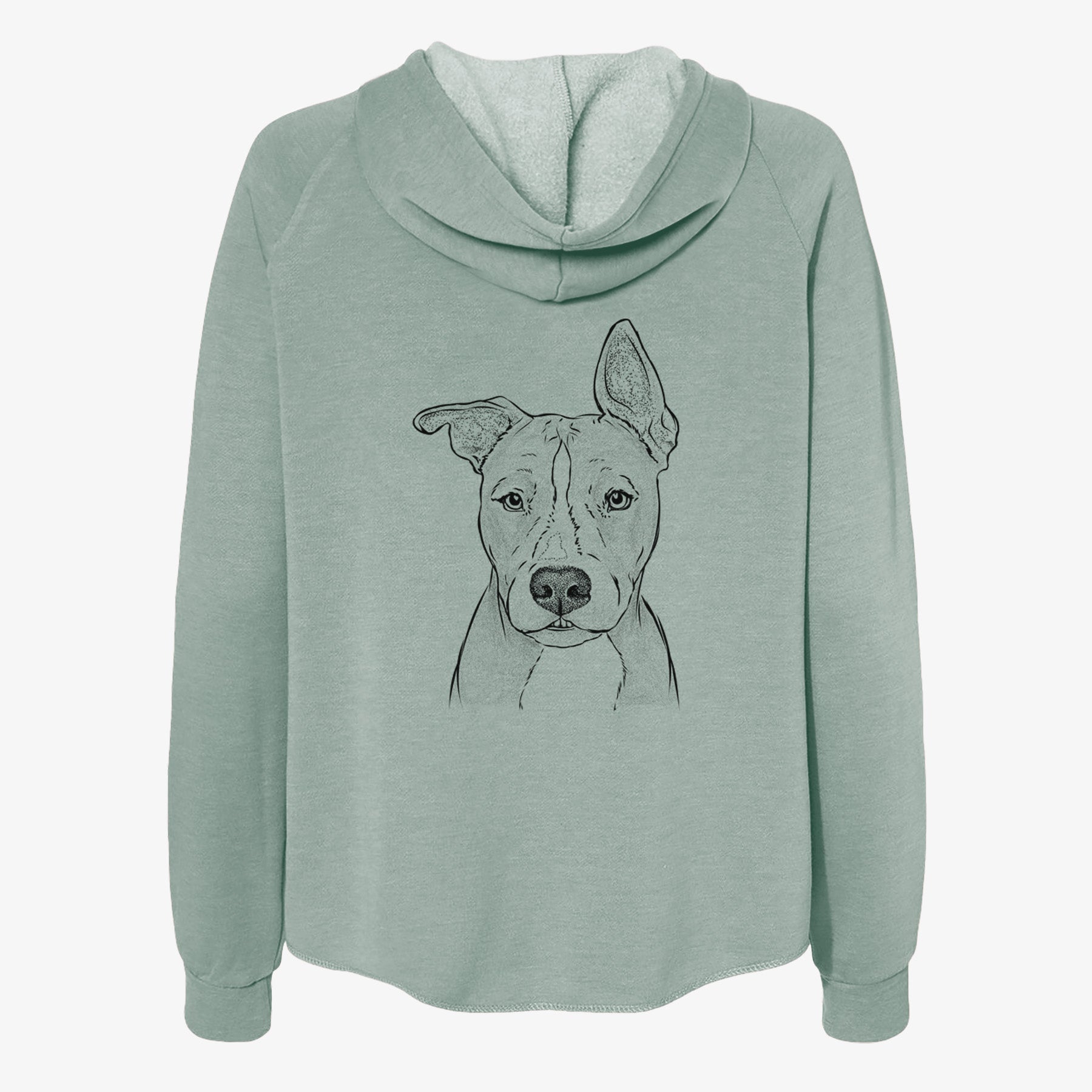 Kisses the Pitbull - Women's Cali Wave Zip-Up Sweatshirt