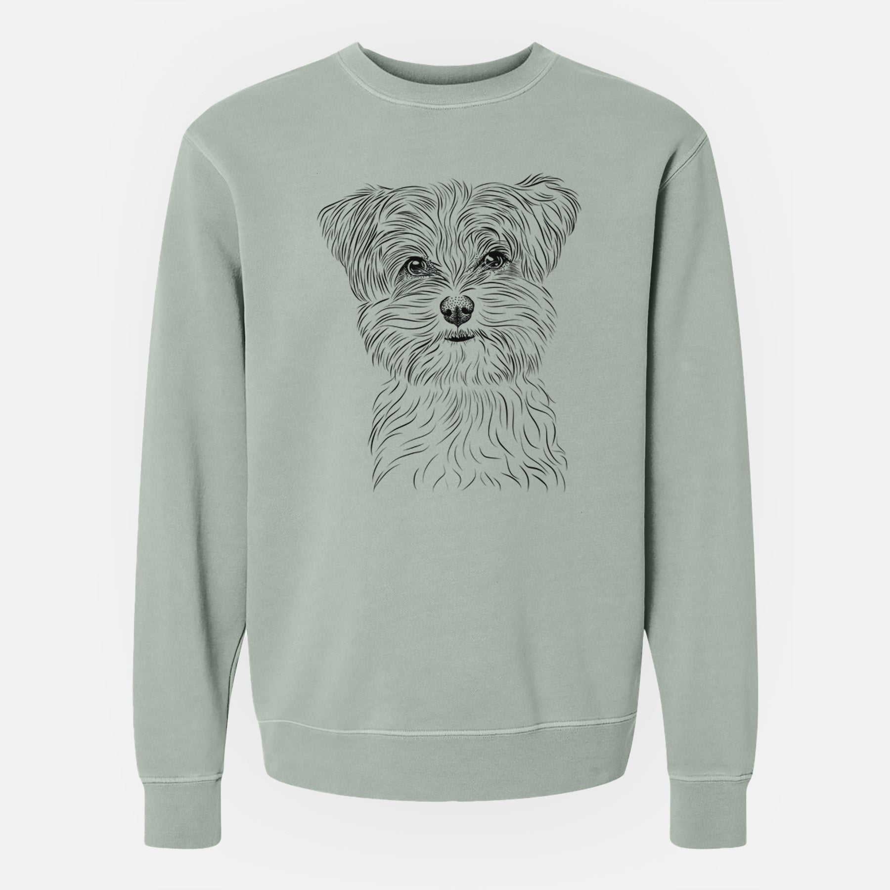 Bare Kiwi the Morkie - Unisex Pigment Dyed Crew Sweatshirt