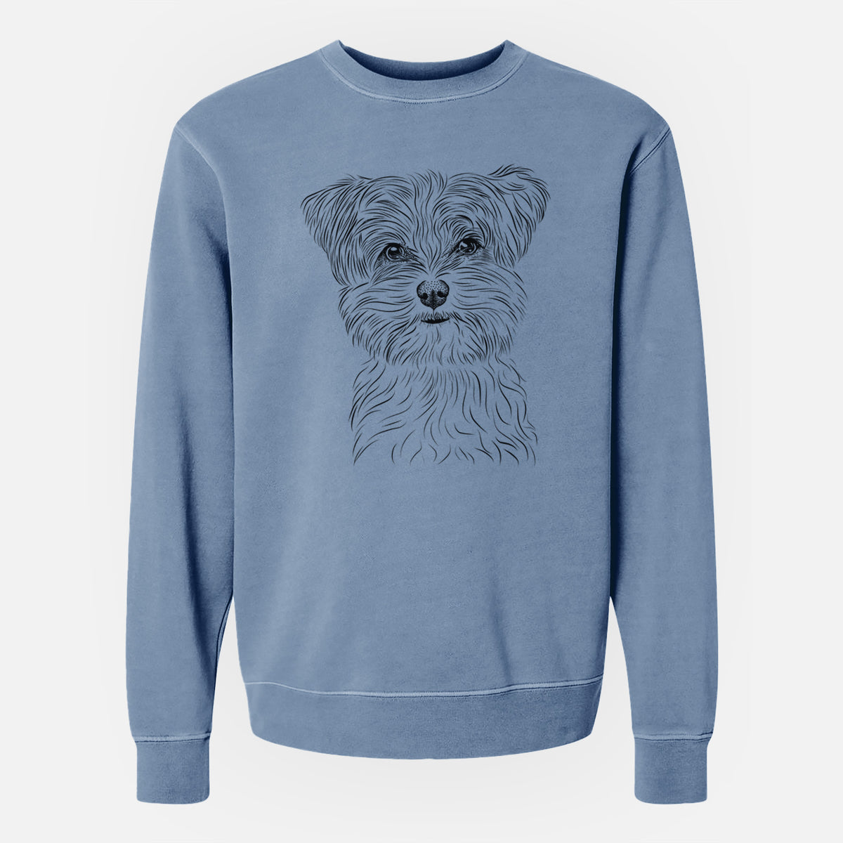 Bare Kiwi the Morkie - Unisex Pigment Dyed Crew Sweatshirt
