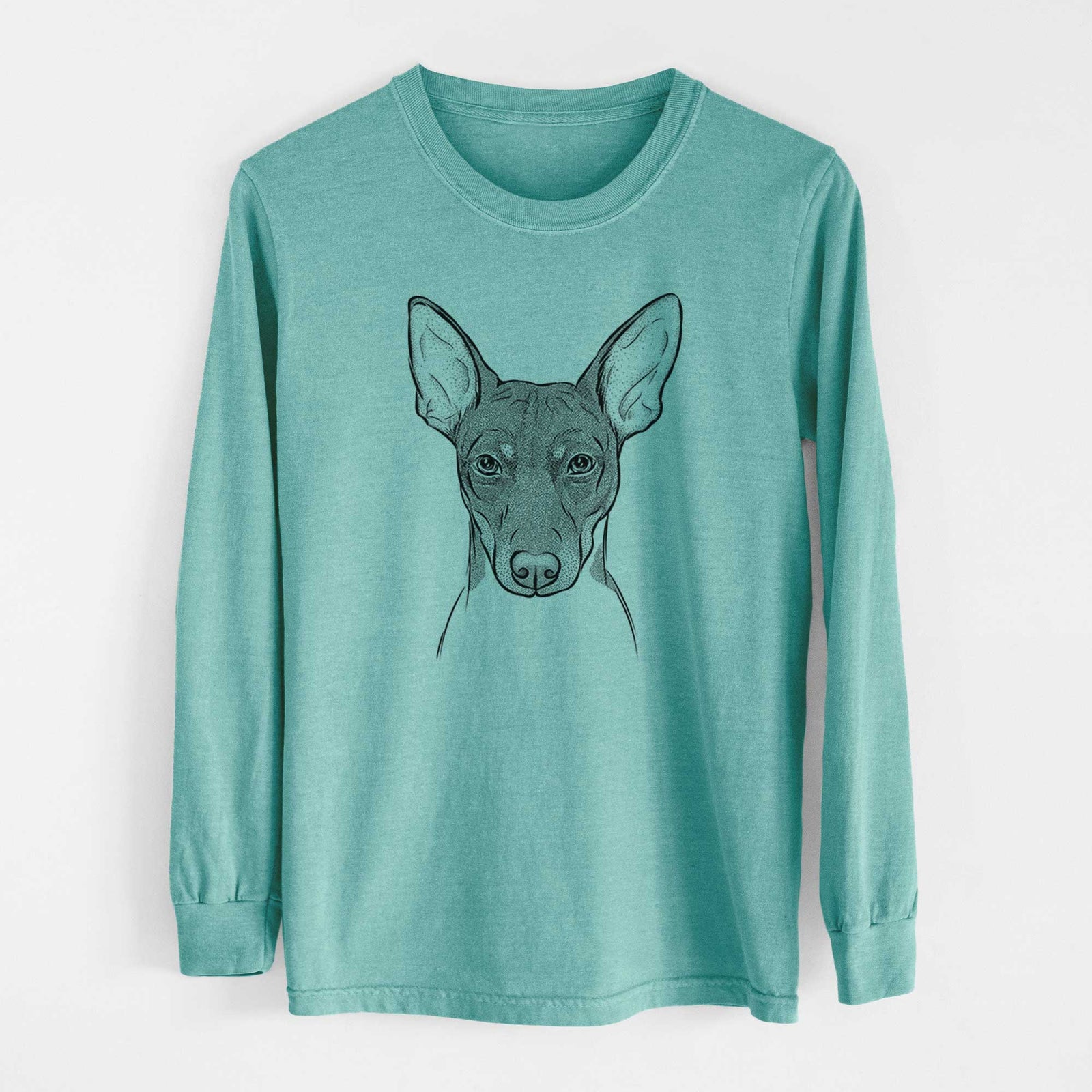 Bare Knox the Rat Terrier - Heavyweight 100% Cotton Long Sleeve