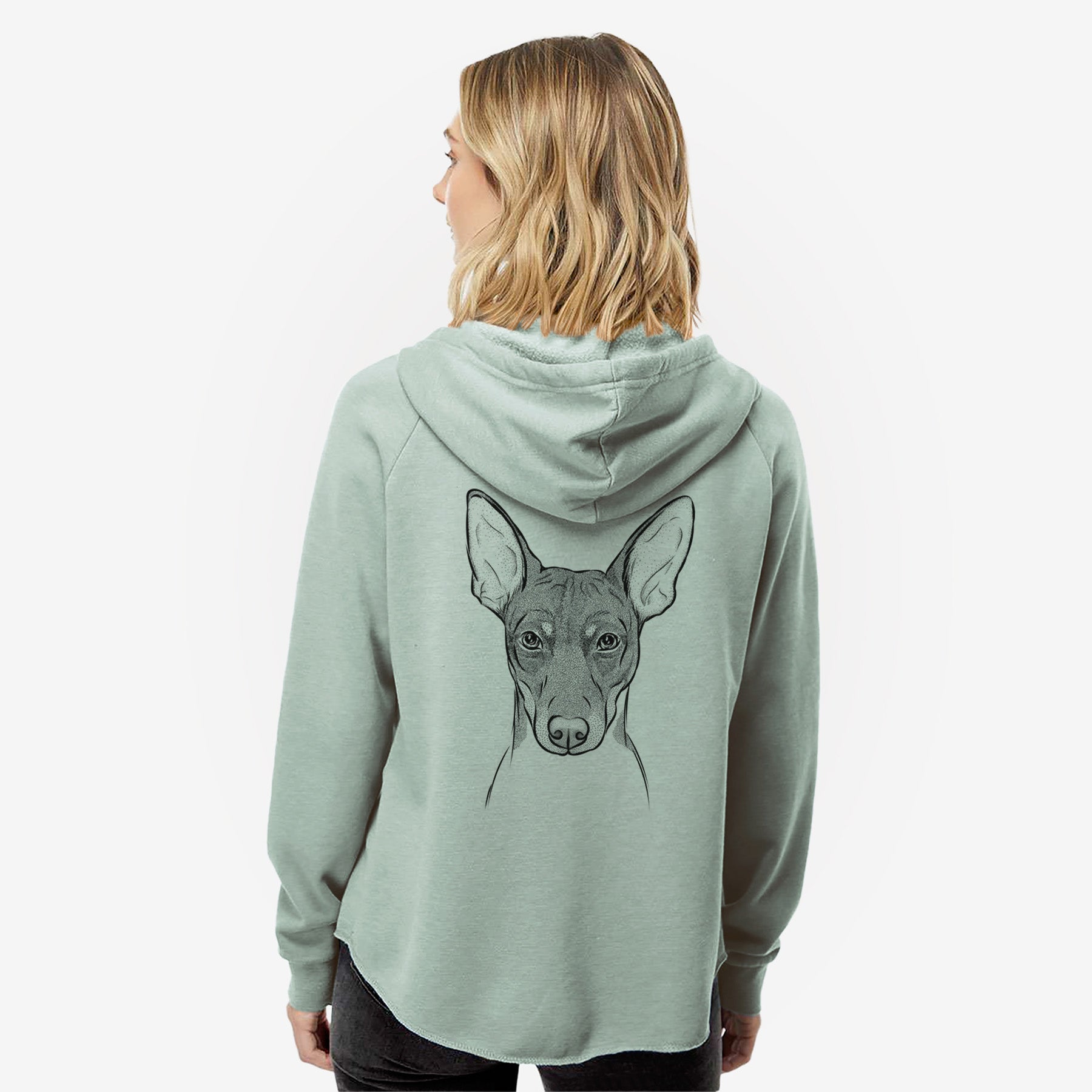 Knox the Rat Terrier - Women's Cali Wave Zip-Up Sweatshirt