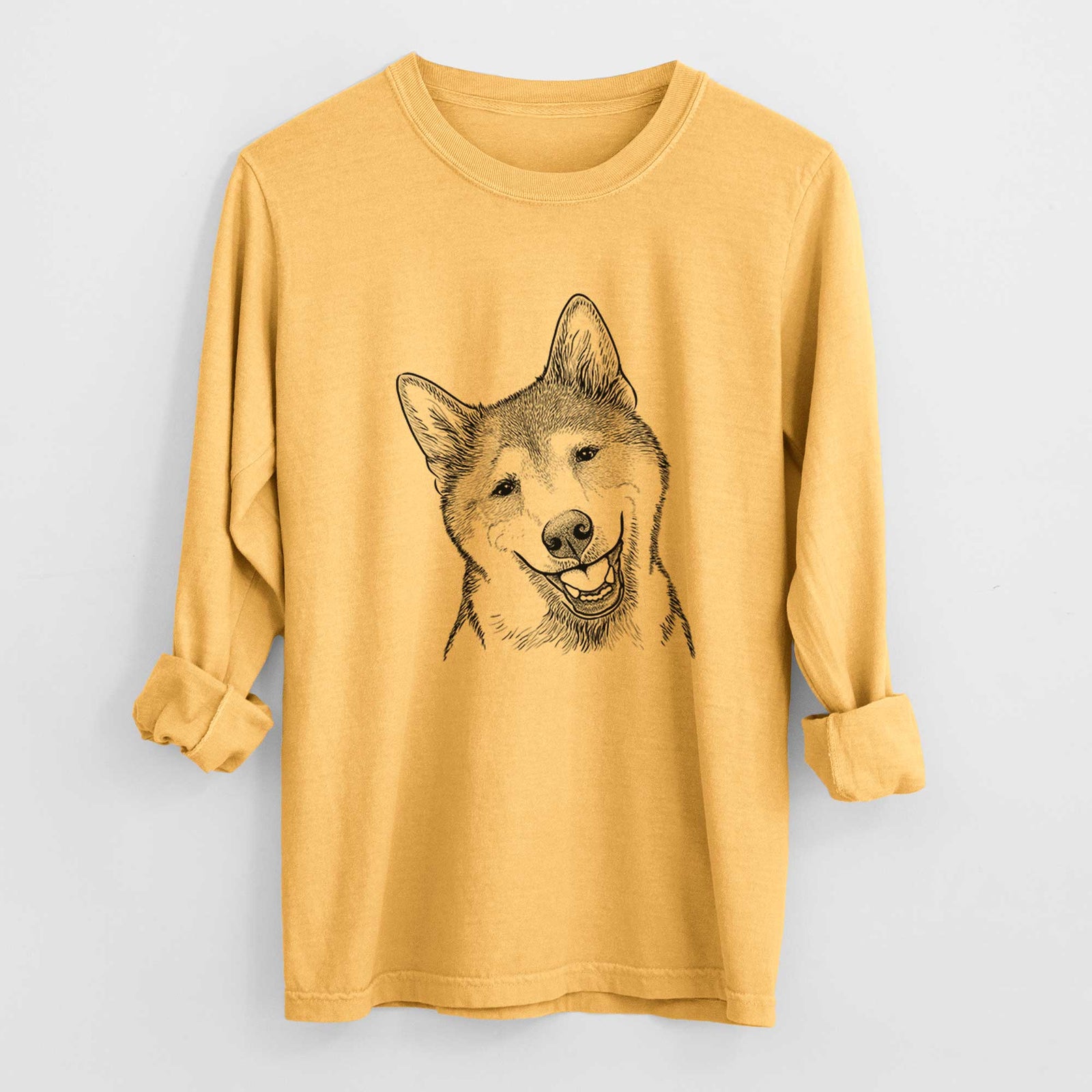 Bare Koby the Shiba Inu - Heavyweight 100% Cotton Long Sleeve