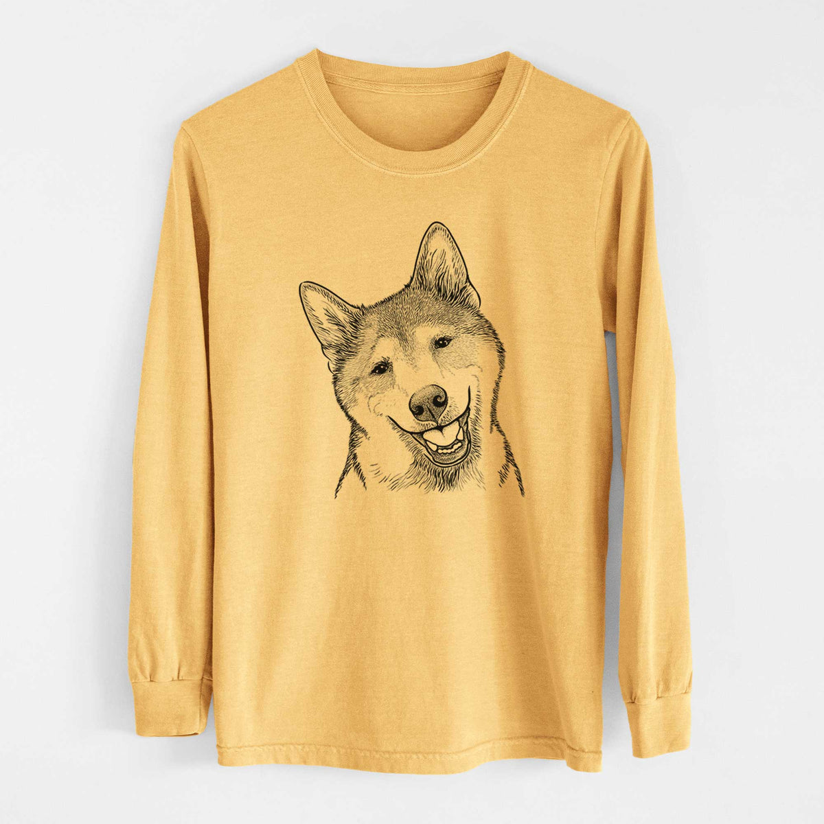 Bare Koby the Shiba Inu - Heavyweight 100% Cotton Long Sleeve