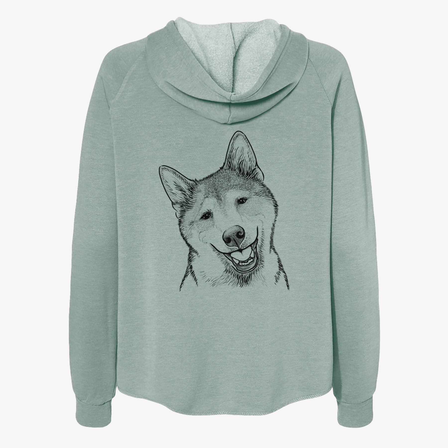 Koby the Shiba Inu - Women's Cali Wave Zip-Up Sweatshirt