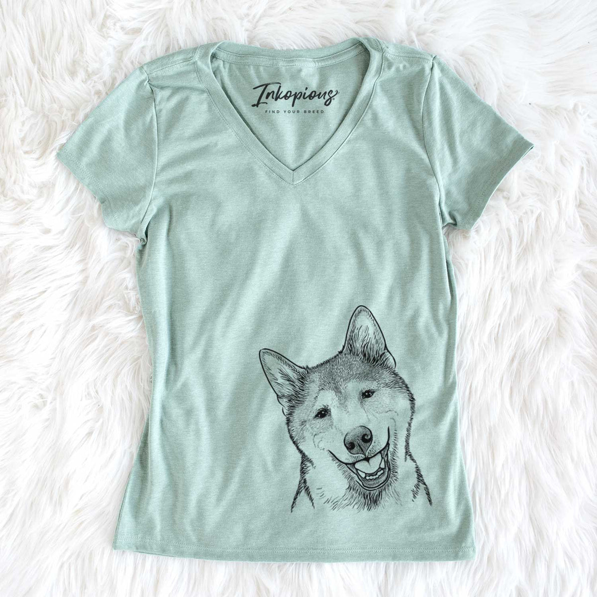 Koby the Shiba Inu - Women's V-neck Shirt