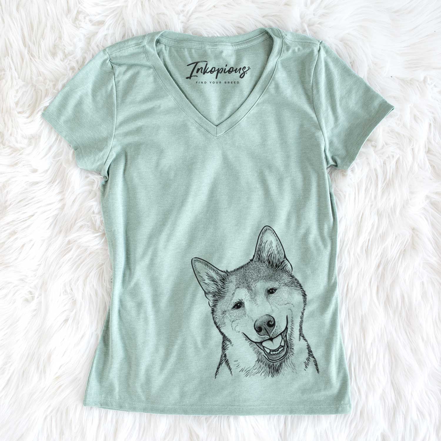 Koby the Shiba Inu - Women's V-neck Shirt