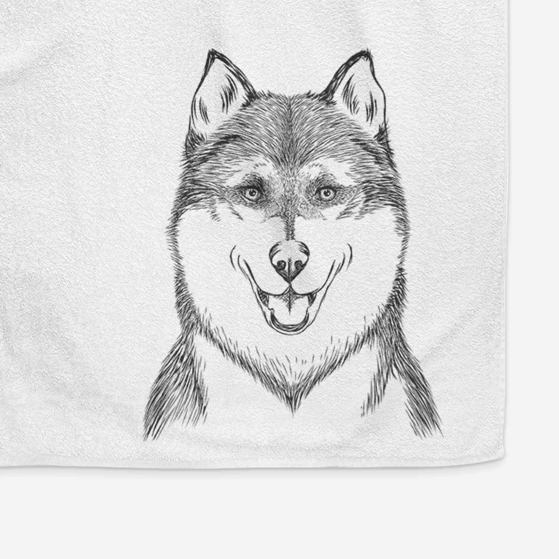 Koda the Siberian Husky Decorative Hand Towel