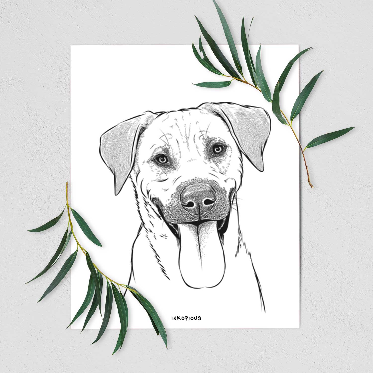 Koda the Black Mouth Cur Art Print