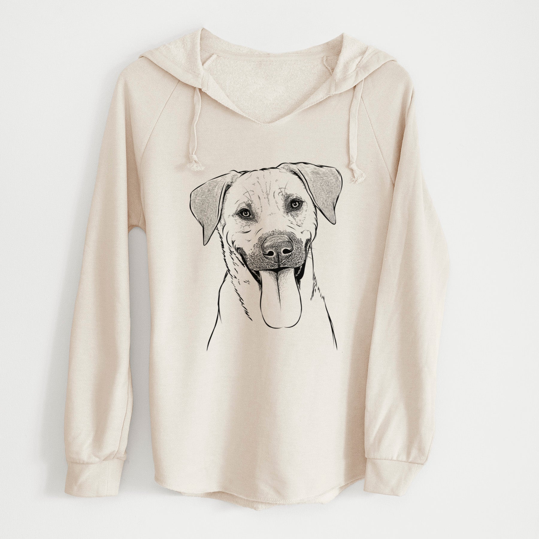 Bare Koda the Black Mouth Cur - Cali Wave Hooded Sweatshirt