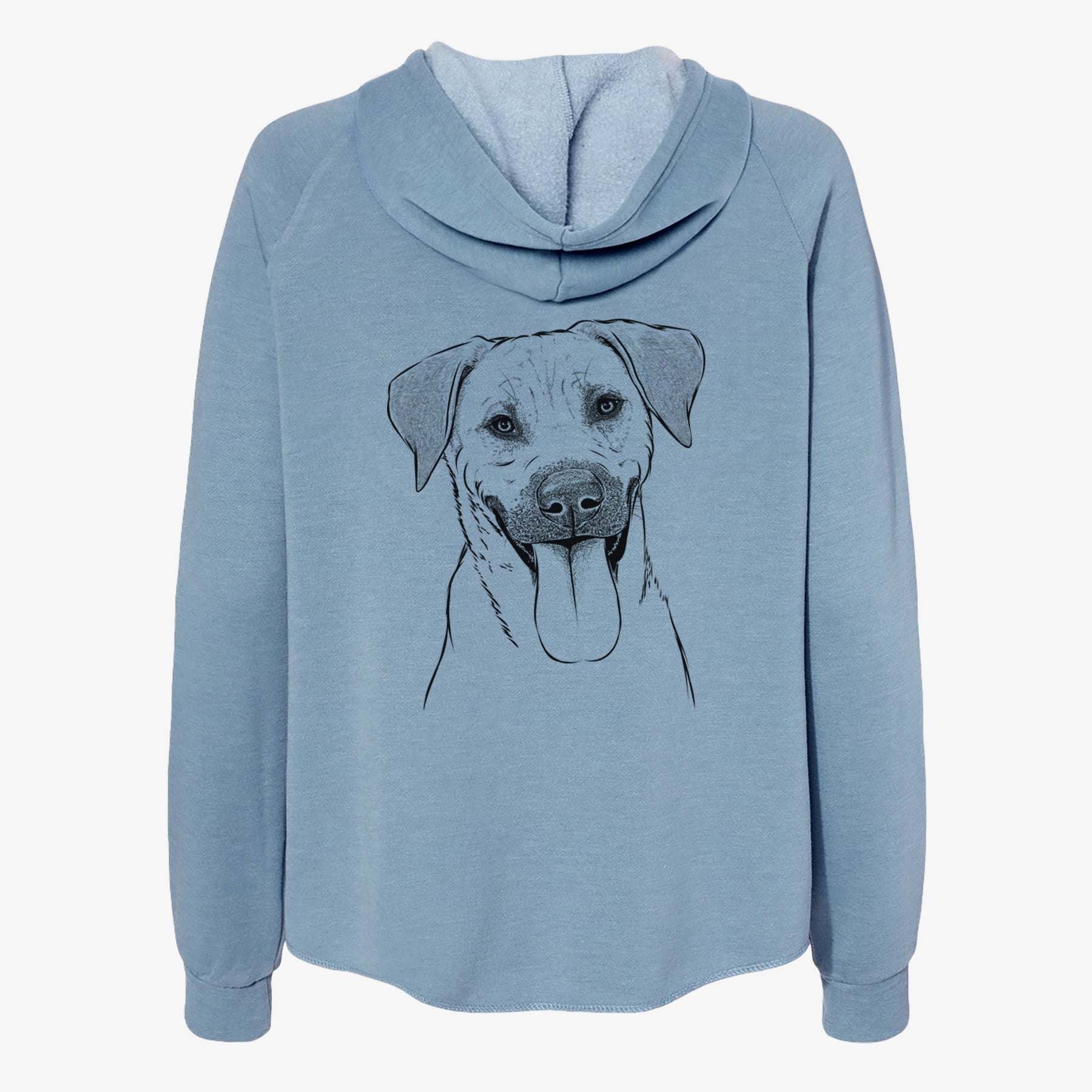 Koda the Black Mouth Cur - Women's Cali Wave Zip-Up Sweatshirt