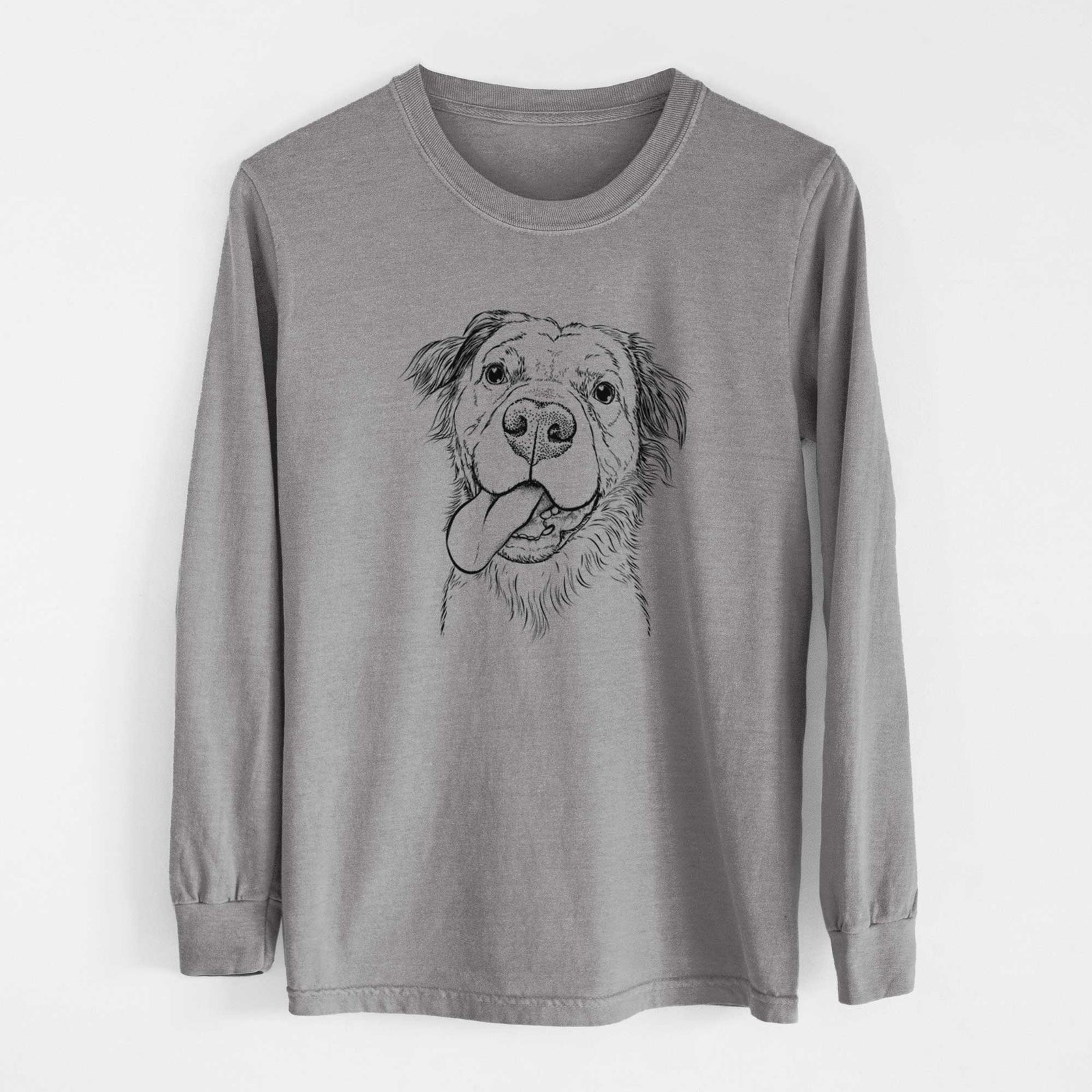 Bare Koda the Pitbull Chow Mix - Heavyweight 100% Cotton Long Sleeve
