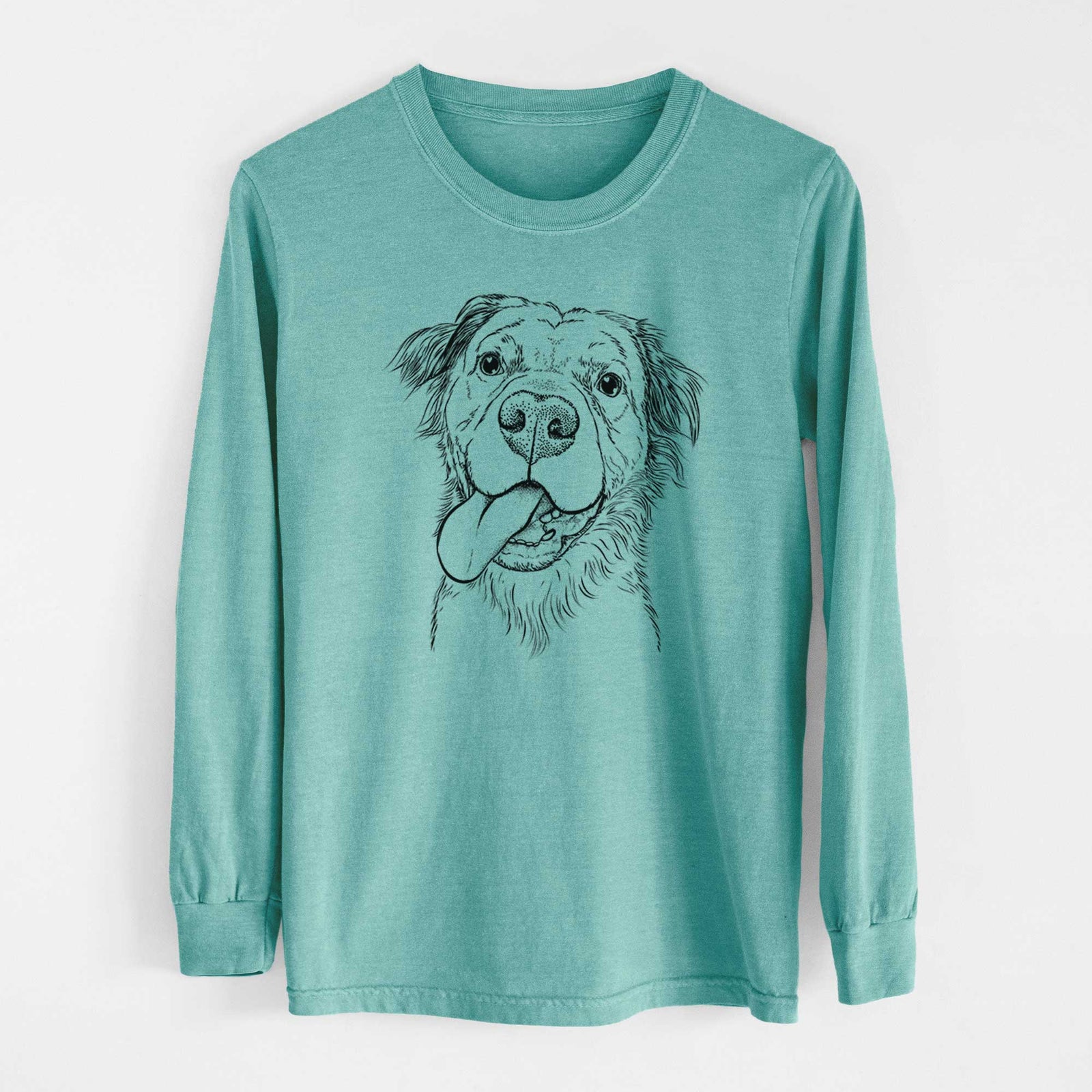 Bare Koda the Pitbull Chow Mix - Heavyweight 100% Cotton Long Sleeve