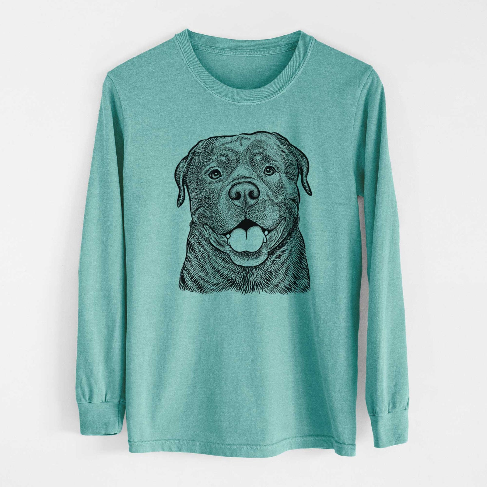 Bare Kojak the Rottweiler - Heavyweight 100% Cotton Long Sleeve