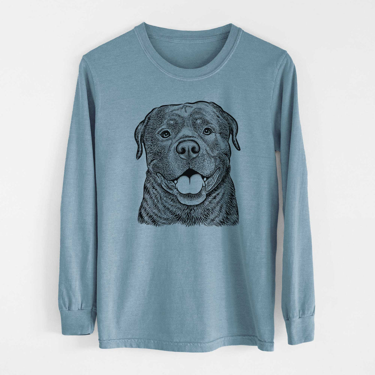 Bare Kojak the Rottweiler - Heavyweight 100% Cotton Long Sleeve