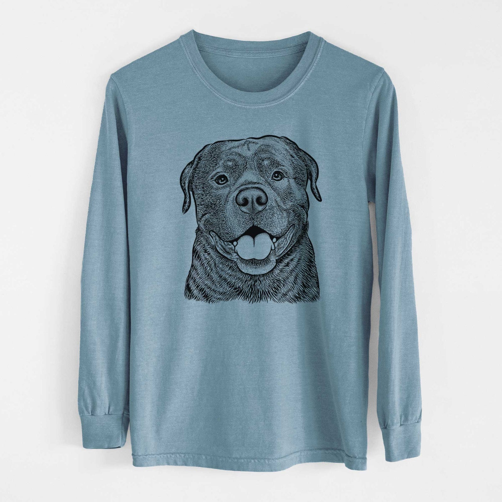 Bare Kojak the Rottweiler - Heavyweight 100% Cotton Long Sleeve