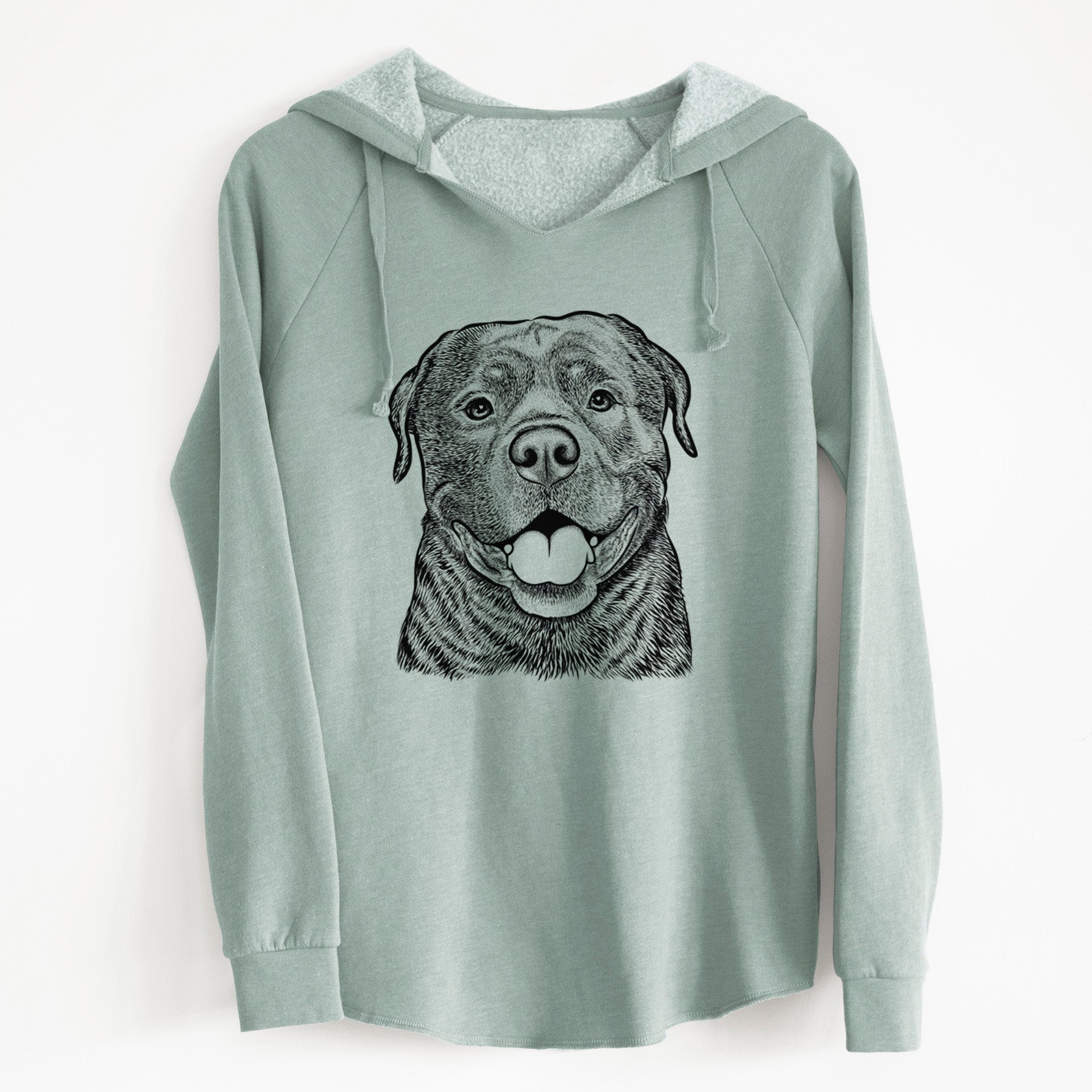 Bare Kojak the Rottweiler - Cali Wave Hooded Sweatshirt