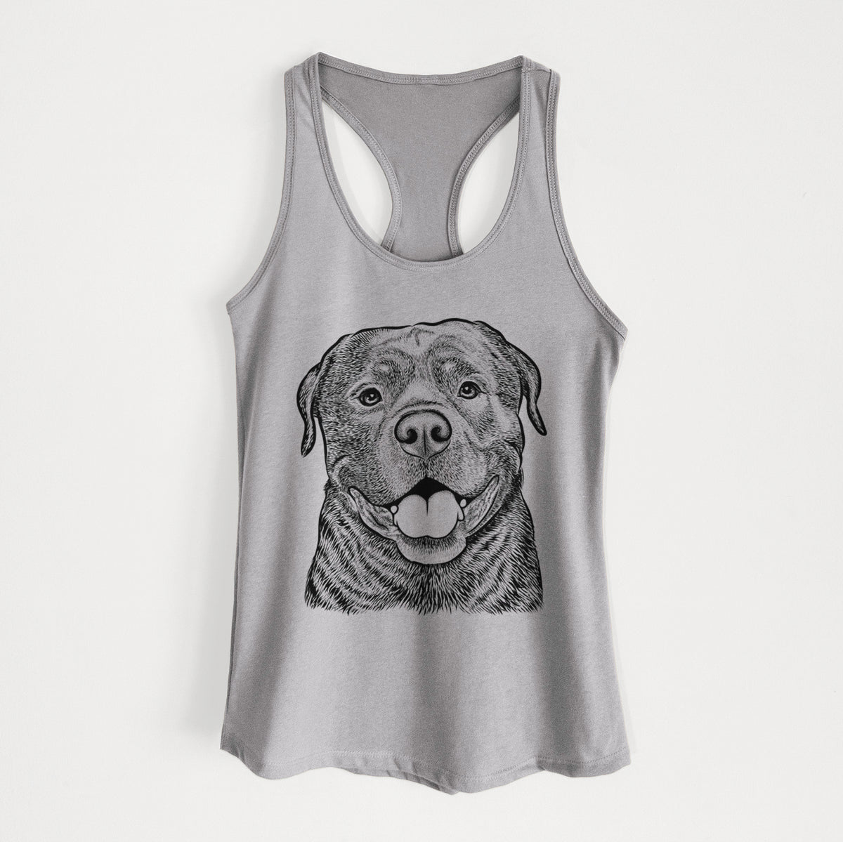 Kojak the Rottweiler - Women&#39;s Racerback Tanktop