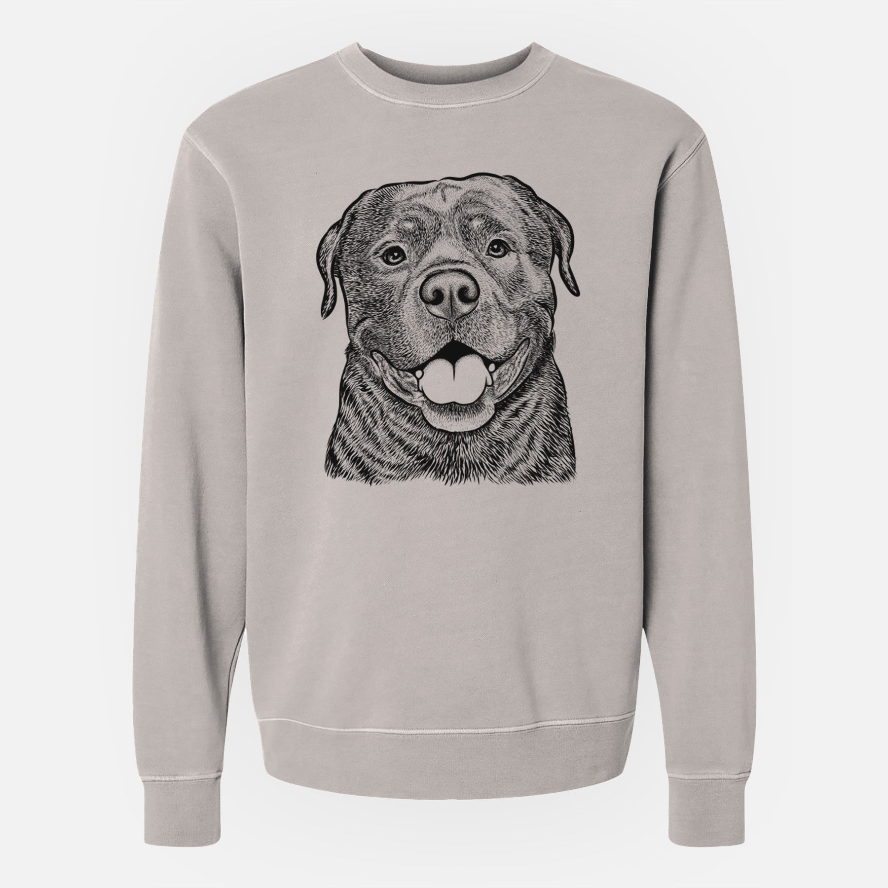 Bare Kojak the Rottweiler - Unisex Pigment Dyed Crew Sweatshirt