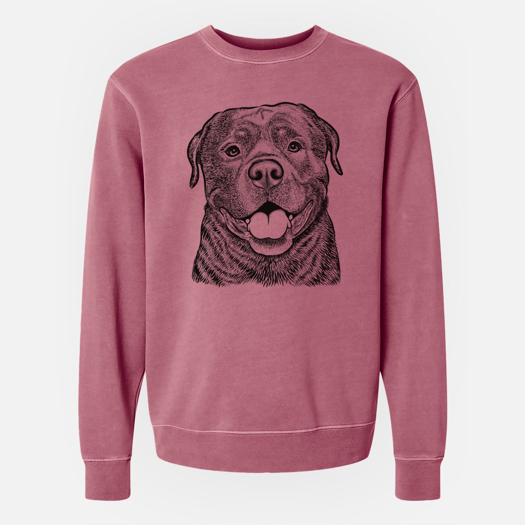 Bare Kojak the Rottweiler - Unisex Pigment Dyed Crew Sweatshirt