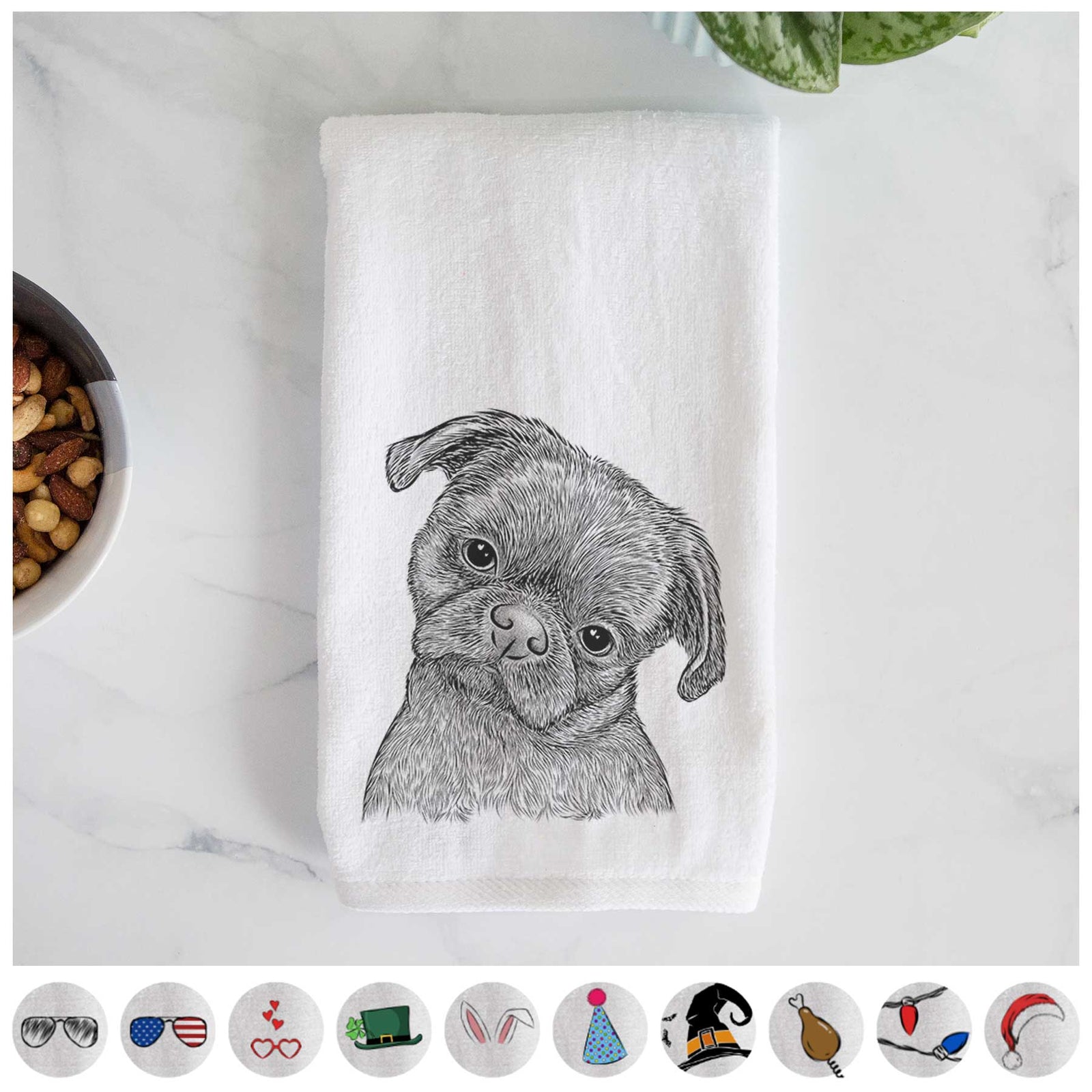 Koko the Shih Tzu Decorative Hand Towel