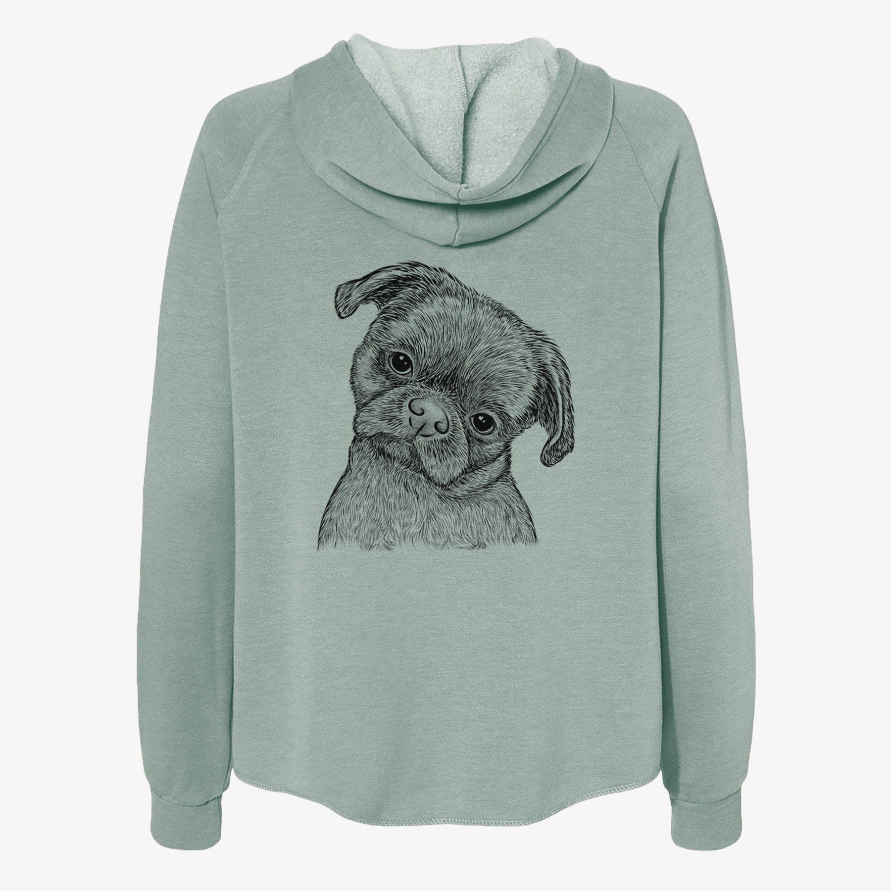 Koko the Shih Tzu - Women's Cali Wave Zip-Up Sweatshirt