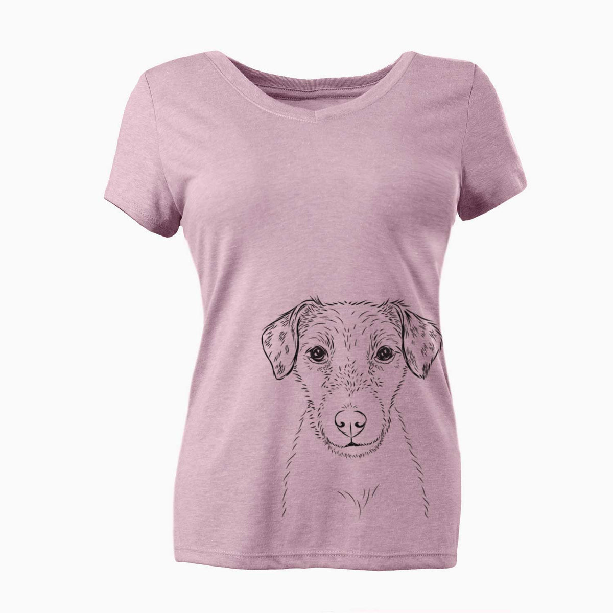 Bare Kozmo the Jack Russell Terrier - Women's V-neck Shirt