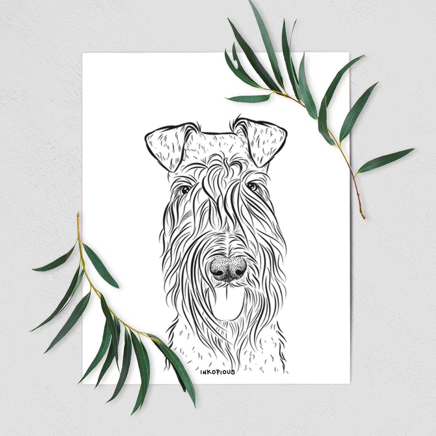 Kricket the Kerry Blue Terrier Art Print