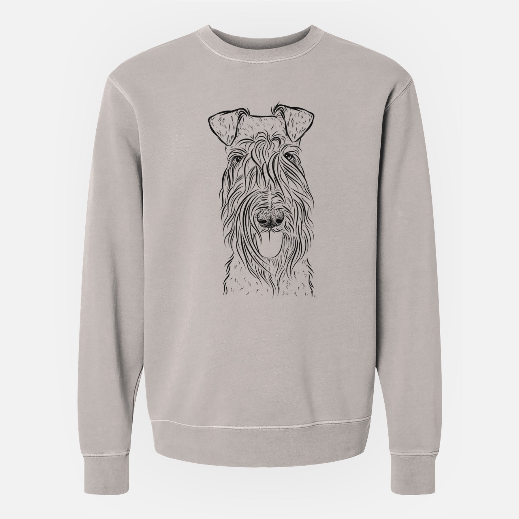 Bare Kricket the Kerry Blue Terrier - Unisex Pigment Dyed Crew Sweatshirt