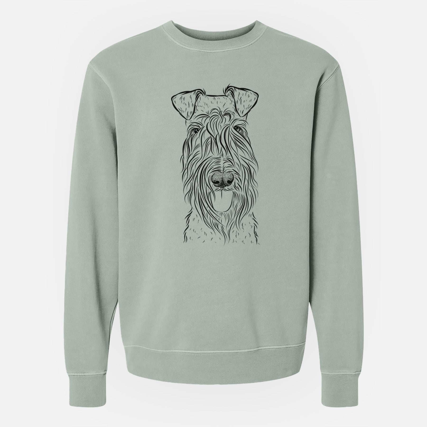 Bare Kricket the Kerry Blue Terrier - Unisex Pigment Dyed Crew Sweatshirt