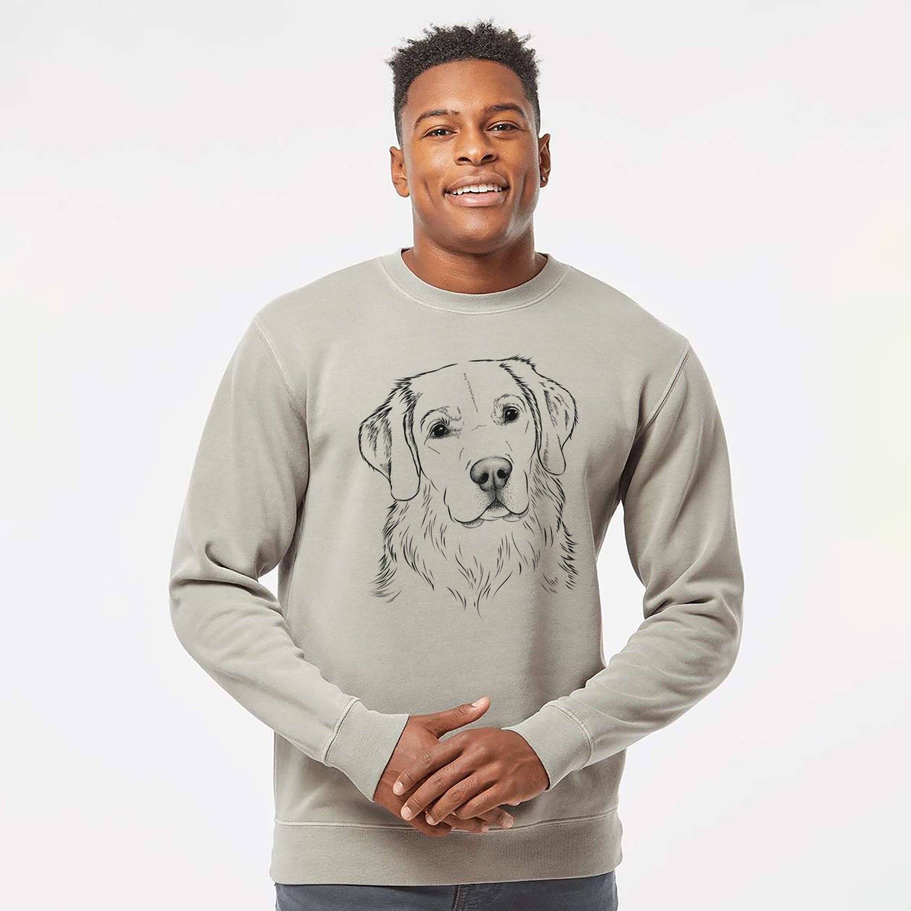 Bare Kula the Golden Retriever - Unisex Pigment Dyed Crew Sweatshirt