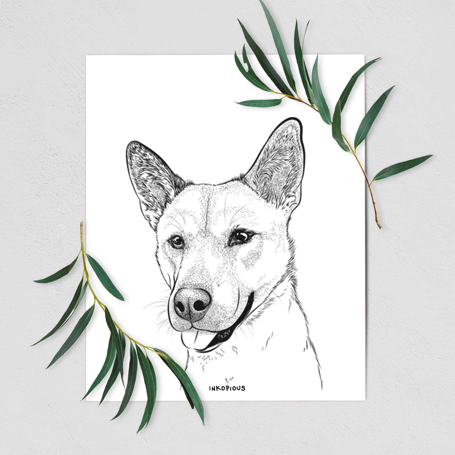 Kulfi the Jindo Shiba Inu Mix Art Print