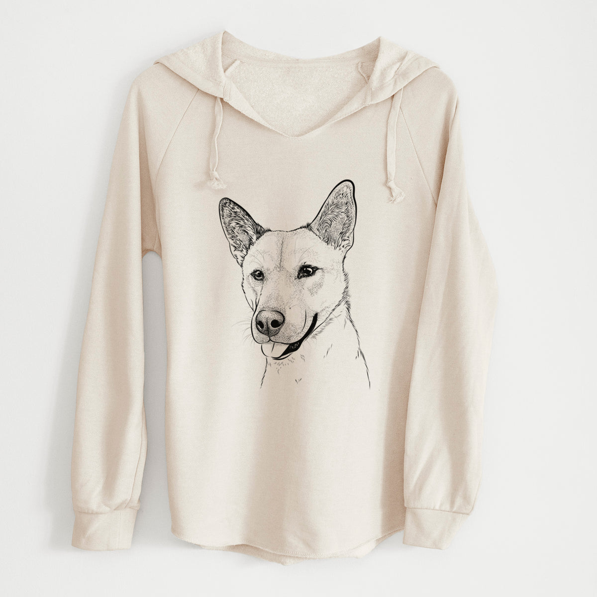 Bare Kulfi the Jindo Shiba Inu Mix - Cali Wave Hooded Sweatshirt