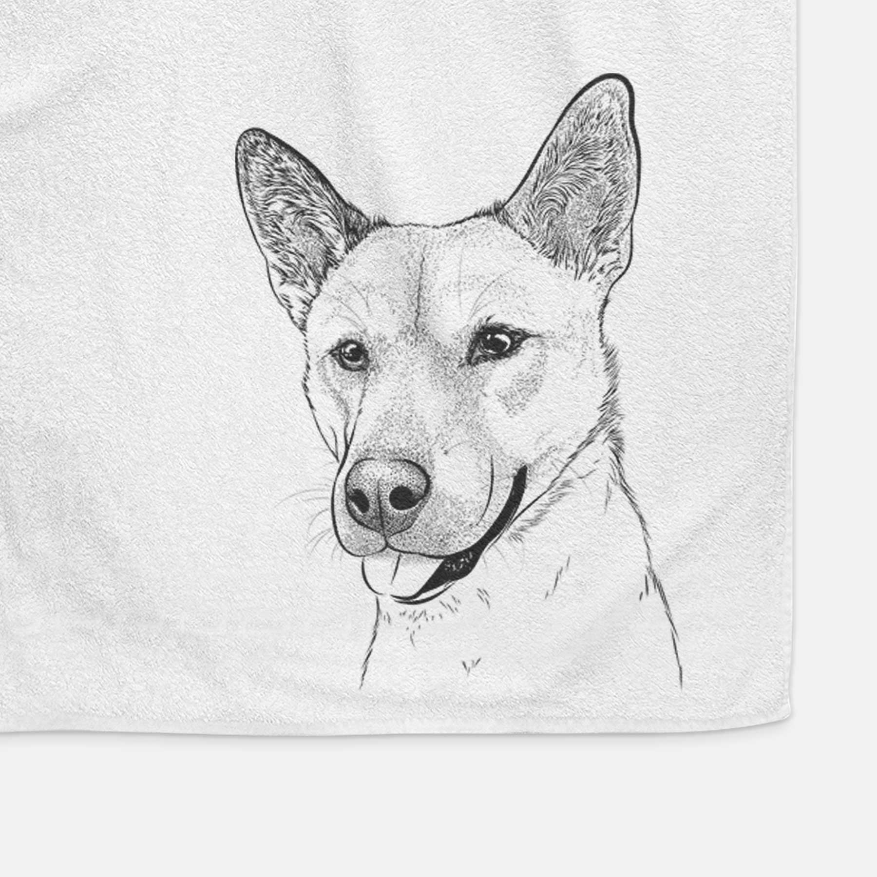 Kulfi the Jindo Shiba Inu Mix Decorative Hand Towel