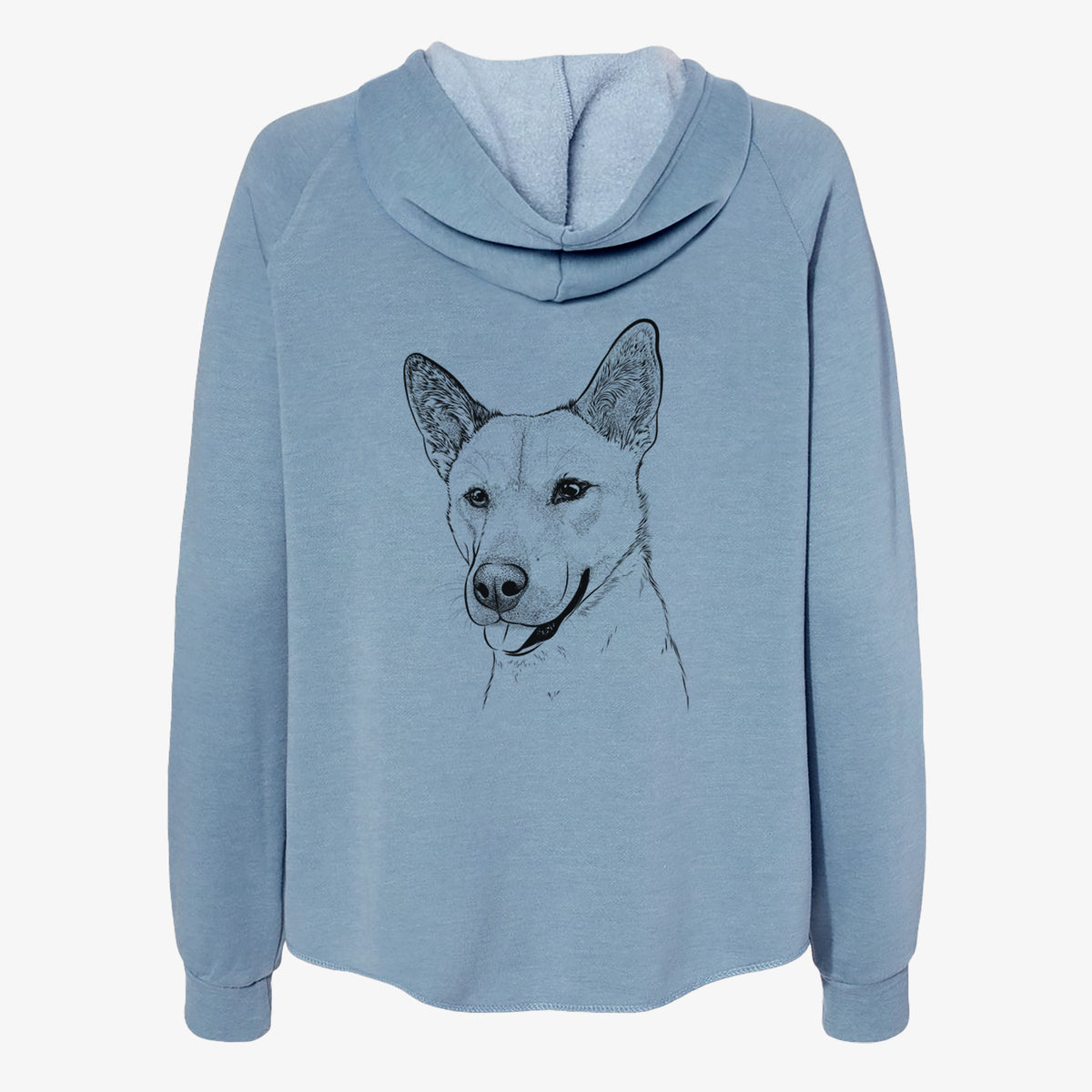 Kulfi the Jindo Shiba Inu Mix - Women's Cali Wave Zip-Up Sweatshirt