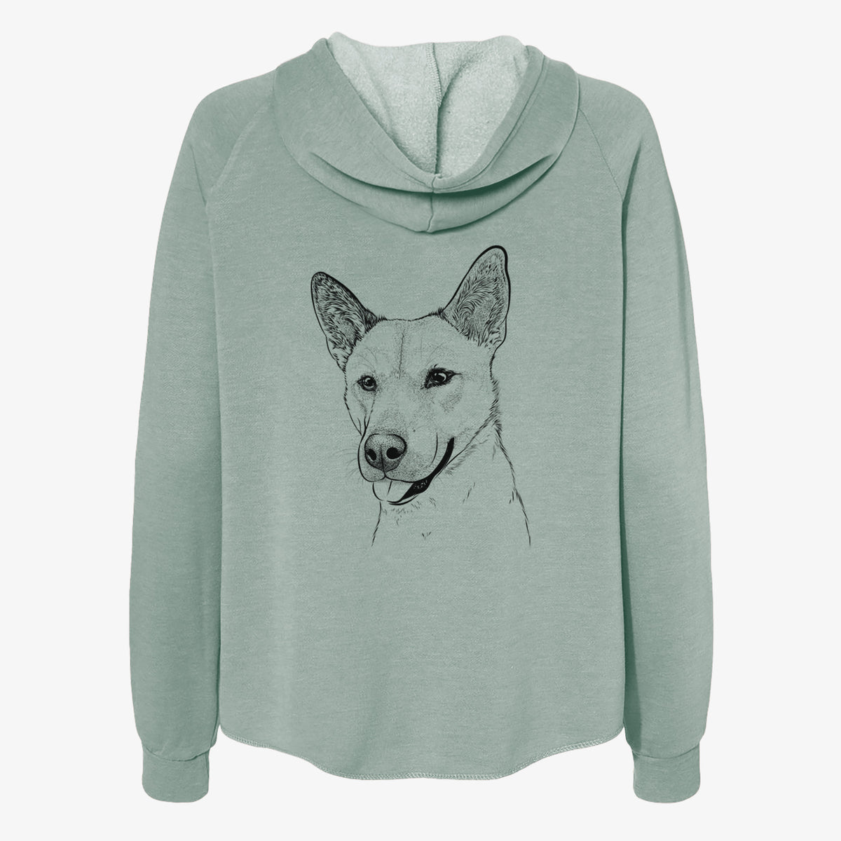 Kulfi the Jindo Shiba Inu Mix - Women's Cali Wave Zip-Up Sweatshirt