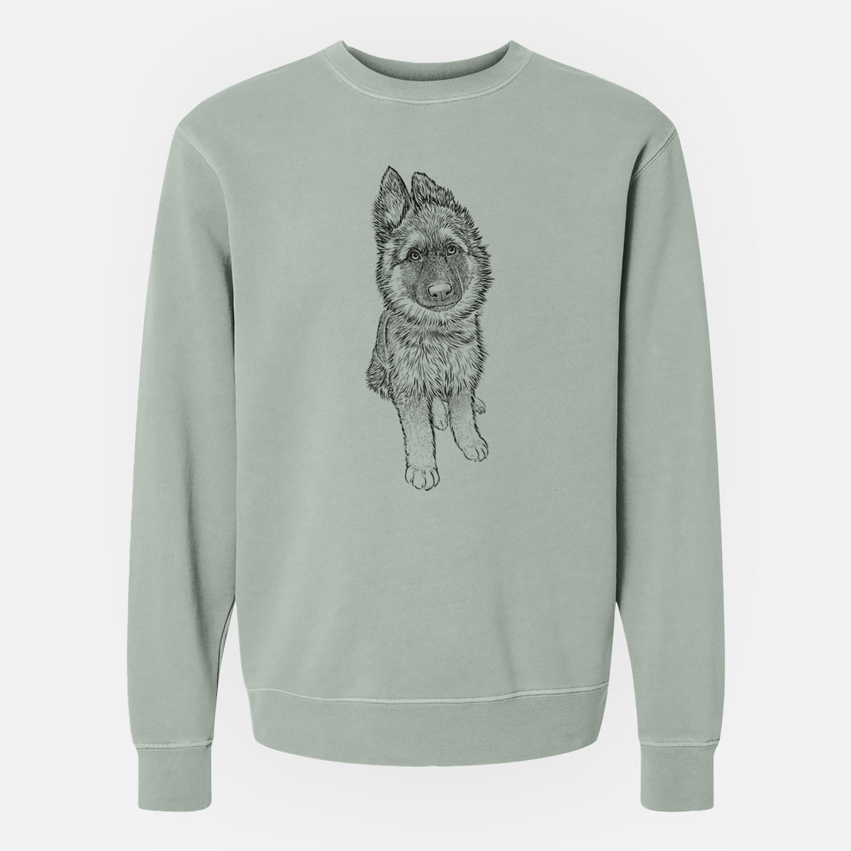 Bare Kuyo the German Shepherd - Unisex Pigment Dyed Crew Sweatshirt