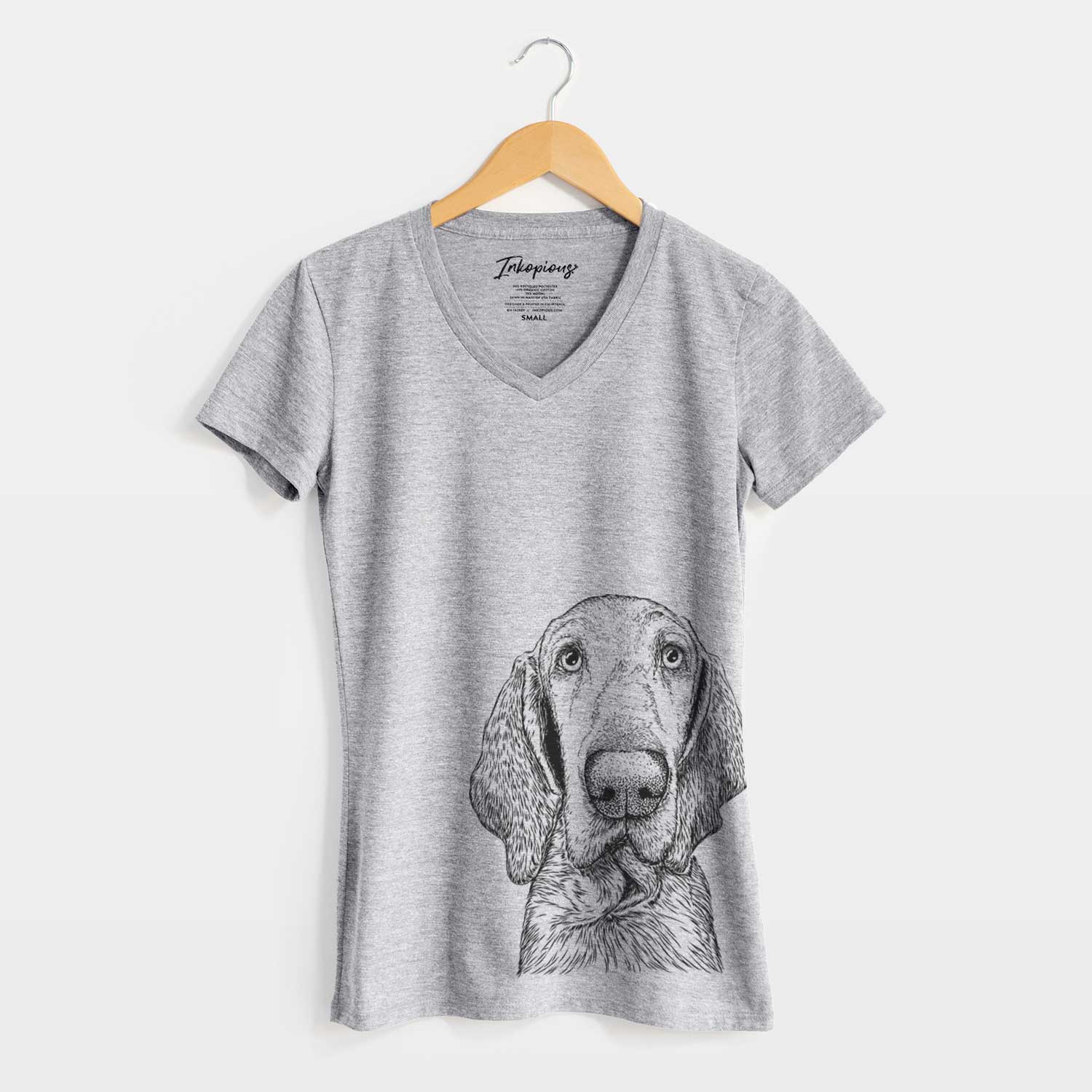 Bare Kylie the Bracco Italiano - Women's V-neck Shirt