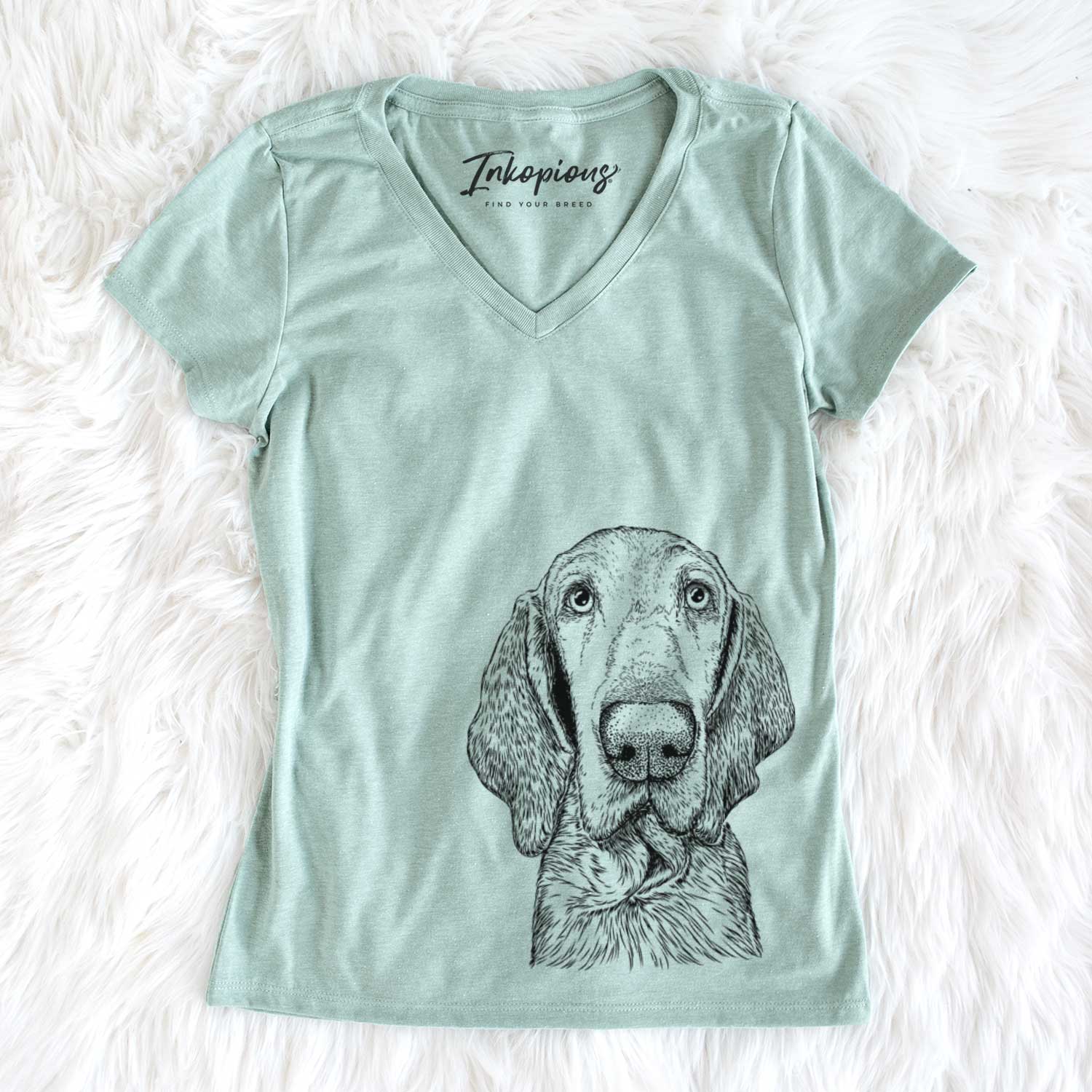 Bare Kylie the Bracco Italiano - Women's V-neck Shirt